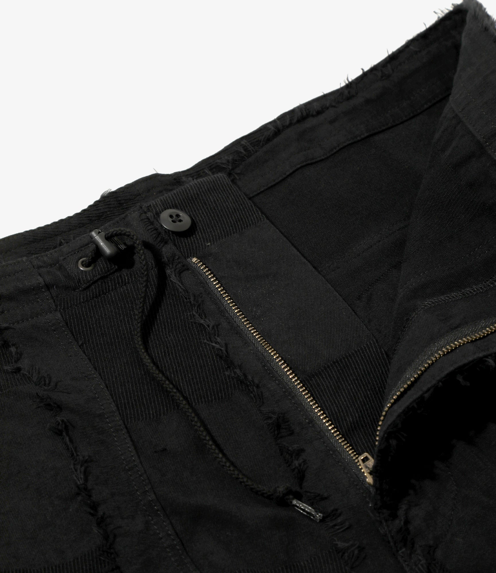 String Fatigue Pant – Black Cut Jacquard Ripstop Cotton