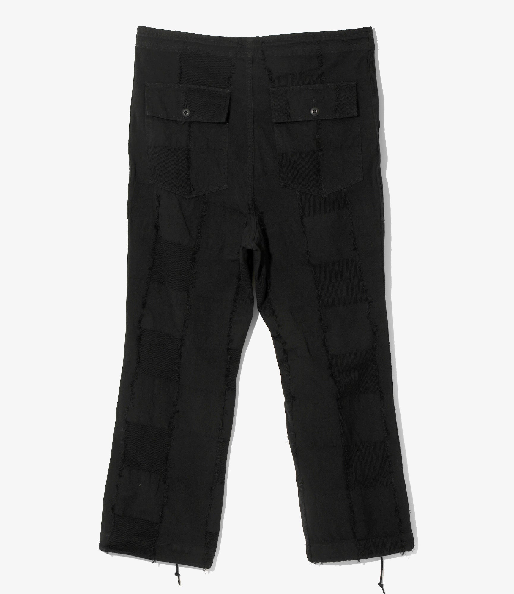 String Fatigue Pant – Black Cut Jacquard Ripstop Cotton