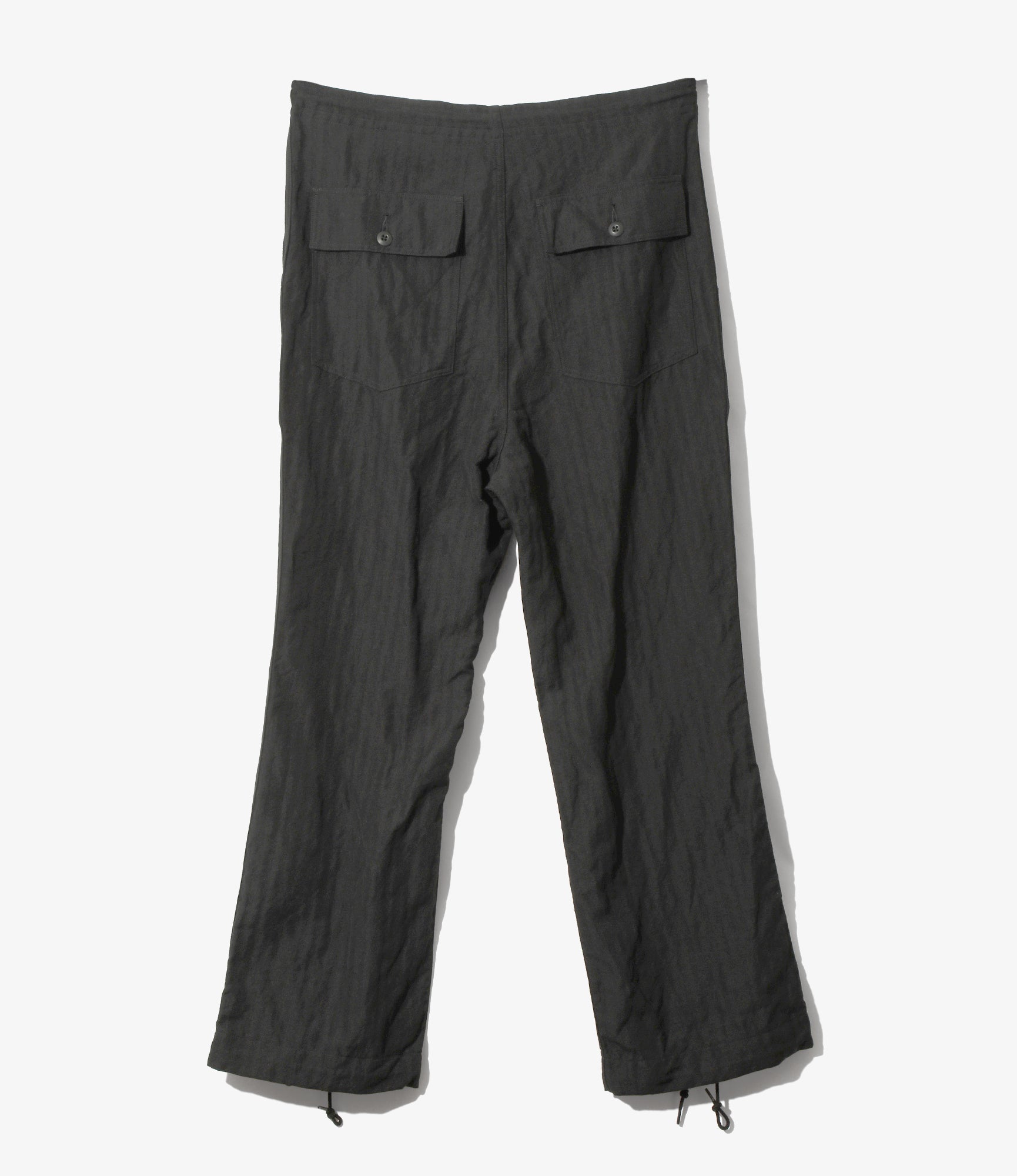 String Fatigue Pant – Black Herringbone Wool/Linen