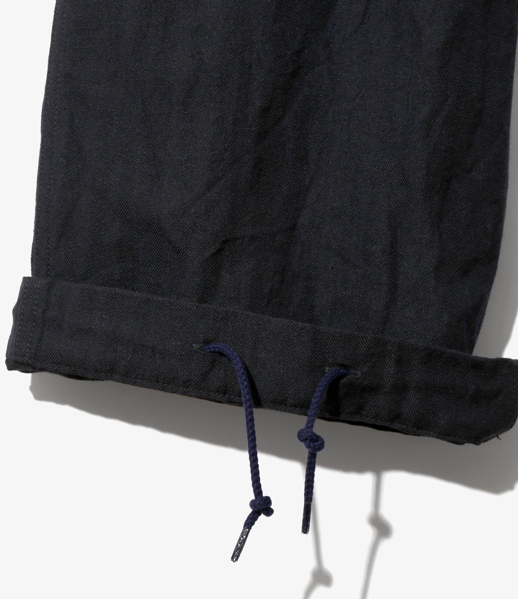 String Fatigue Pant – Navy Herringbone Wool/Linen
