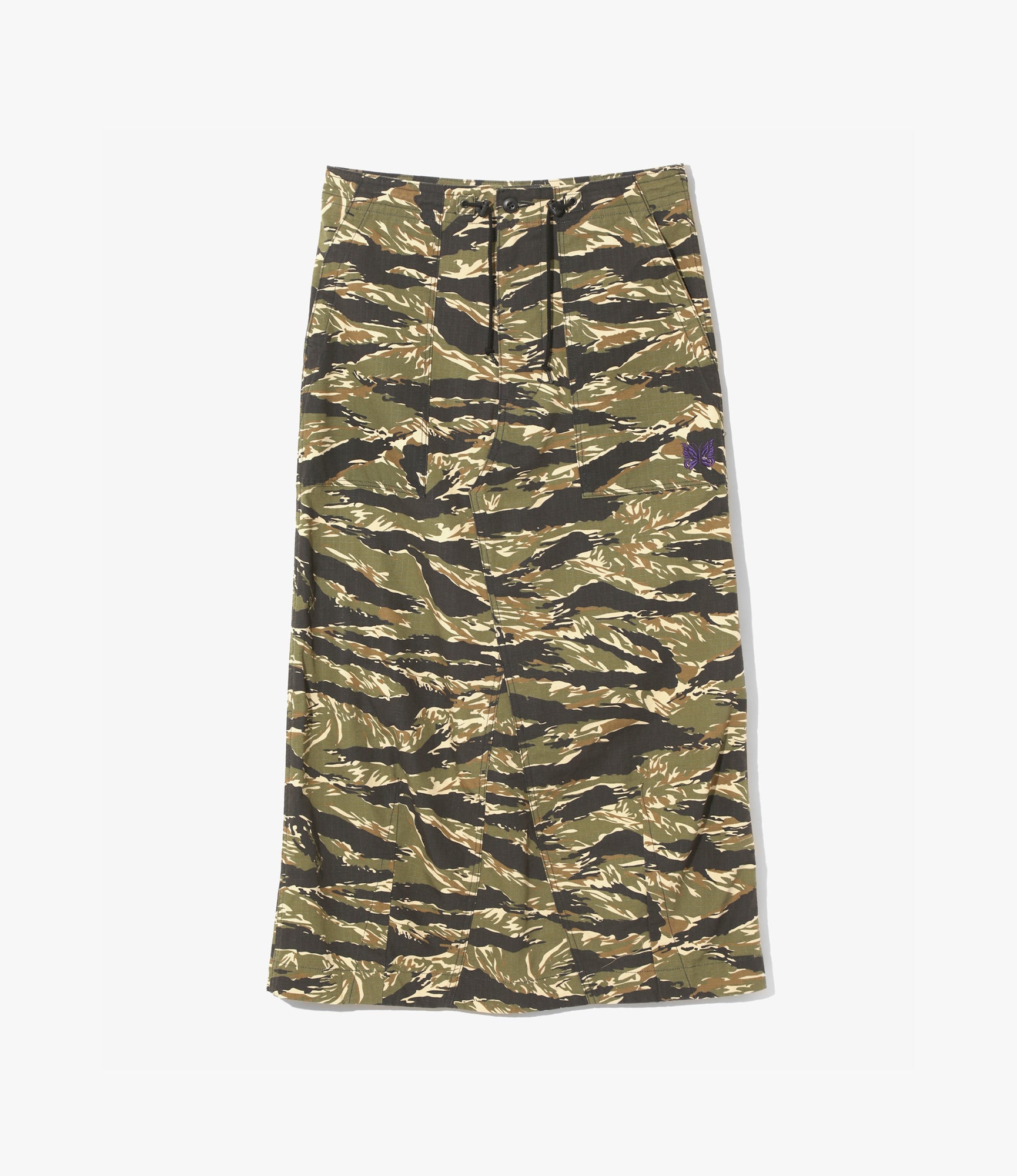 String Fatigue Skirt – Tiger Stripe Camo Ripstop Cotton