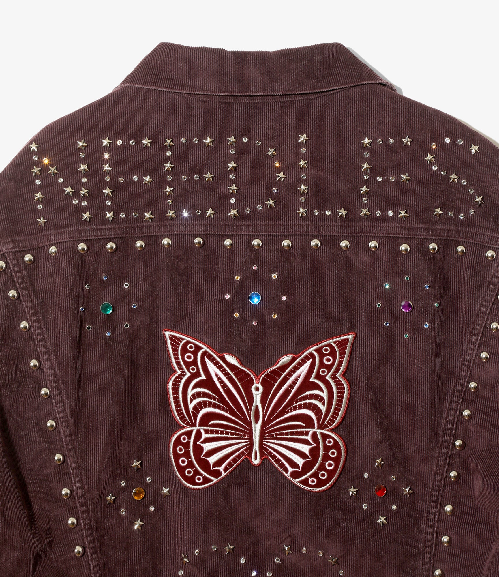 Studded Jean Jacket – Burgundy 14W Corduroy