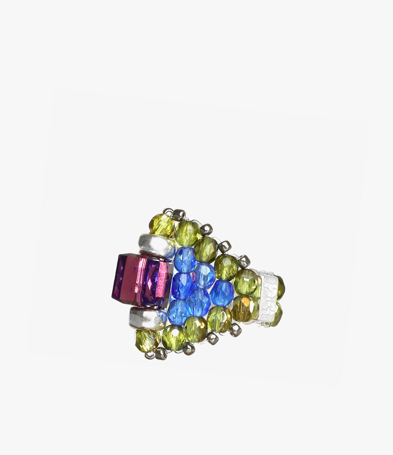 Crystal Glass Bead Ring