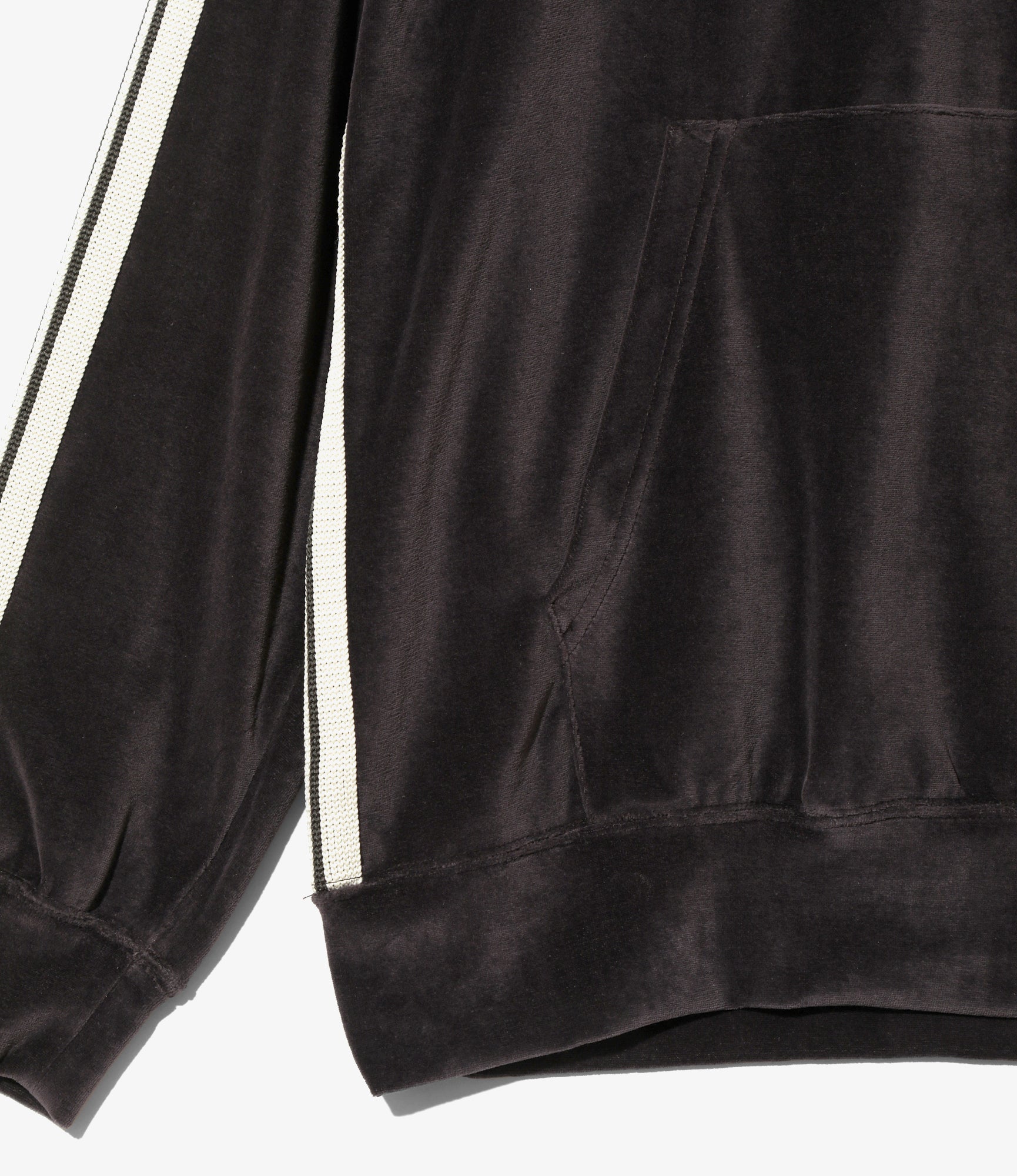 Track Hoodie – Charcoal Velour