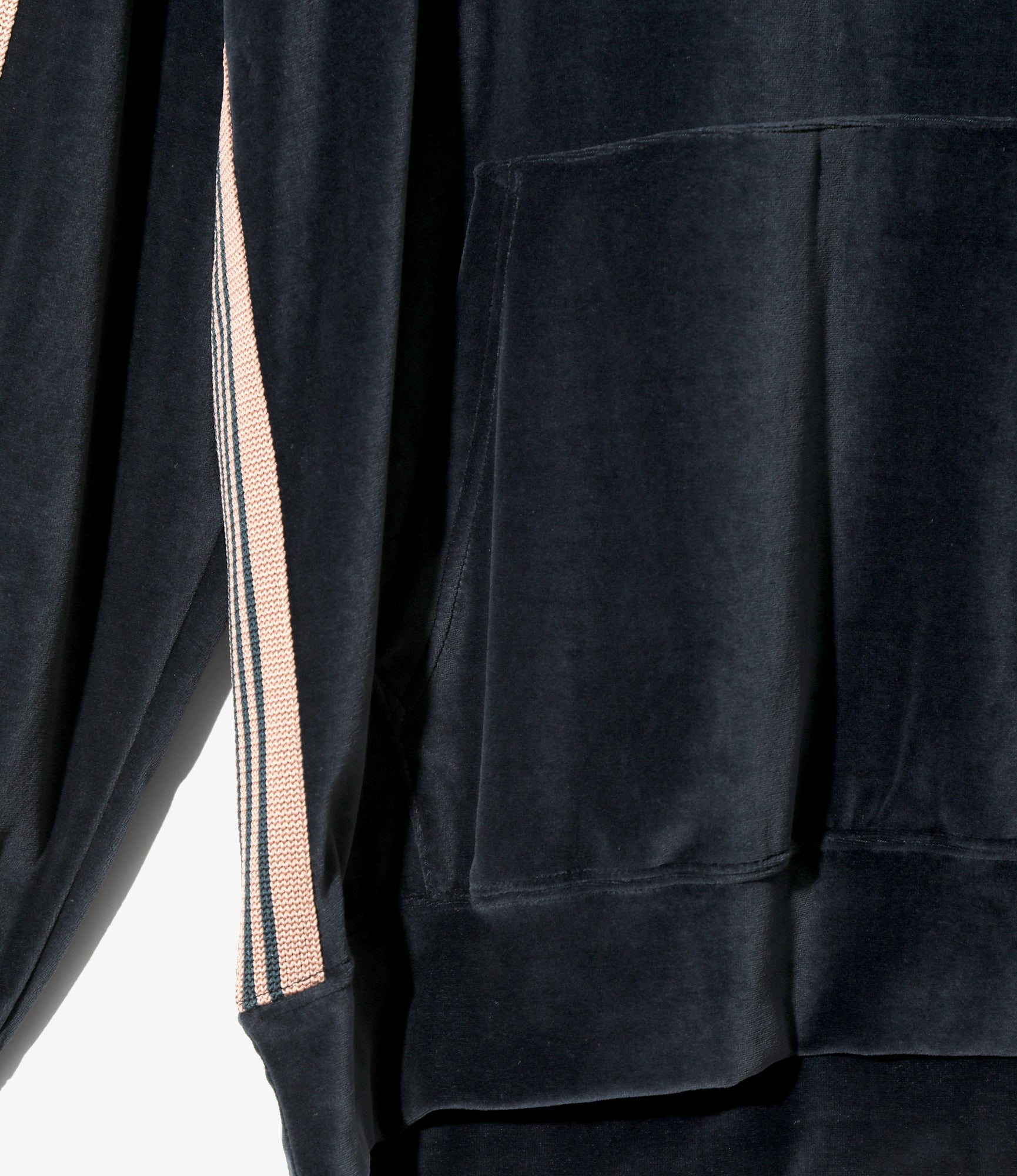 Track Hoodie – Steel Blue Velour