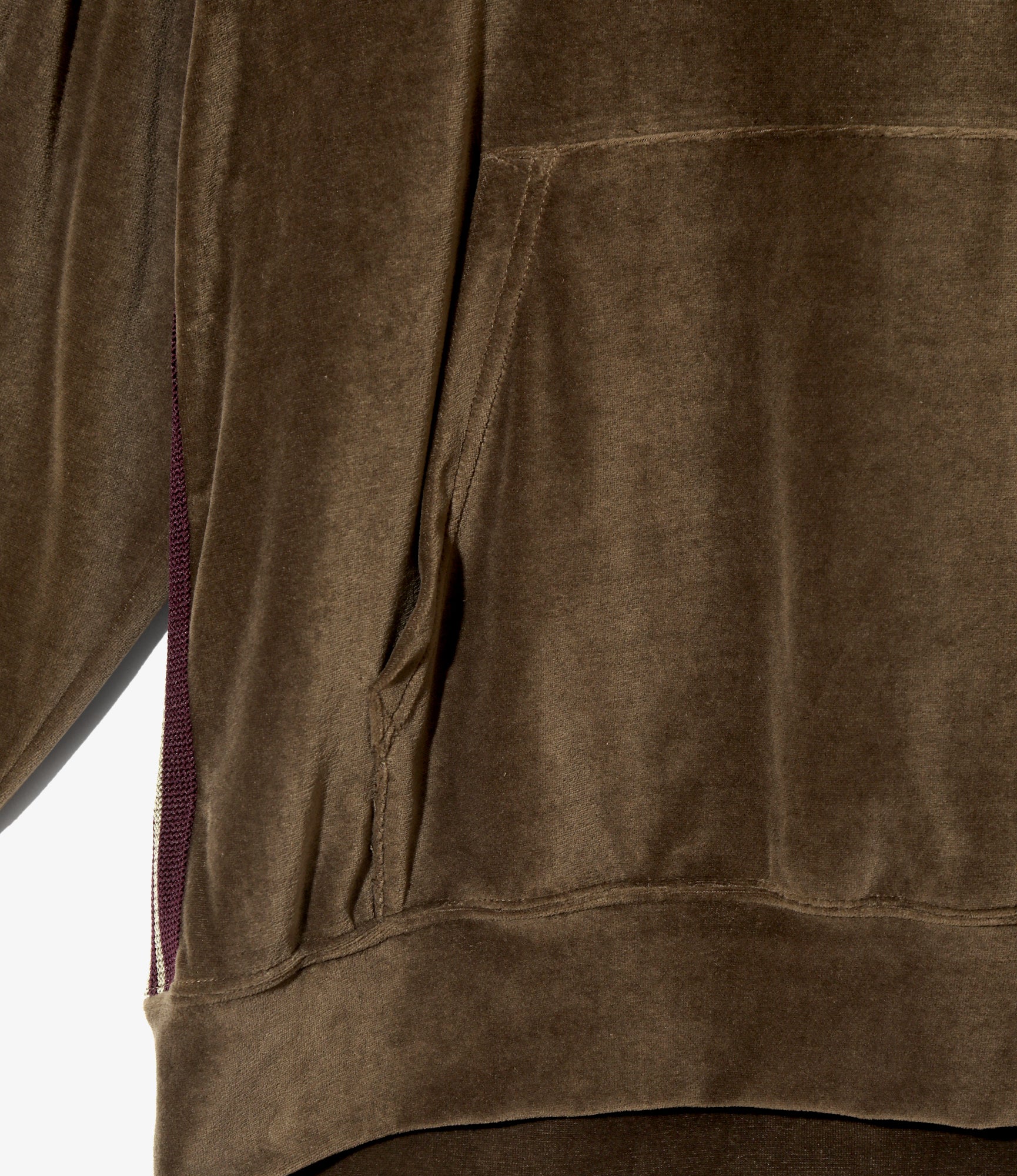 Track Hoodie – Taupe Velour