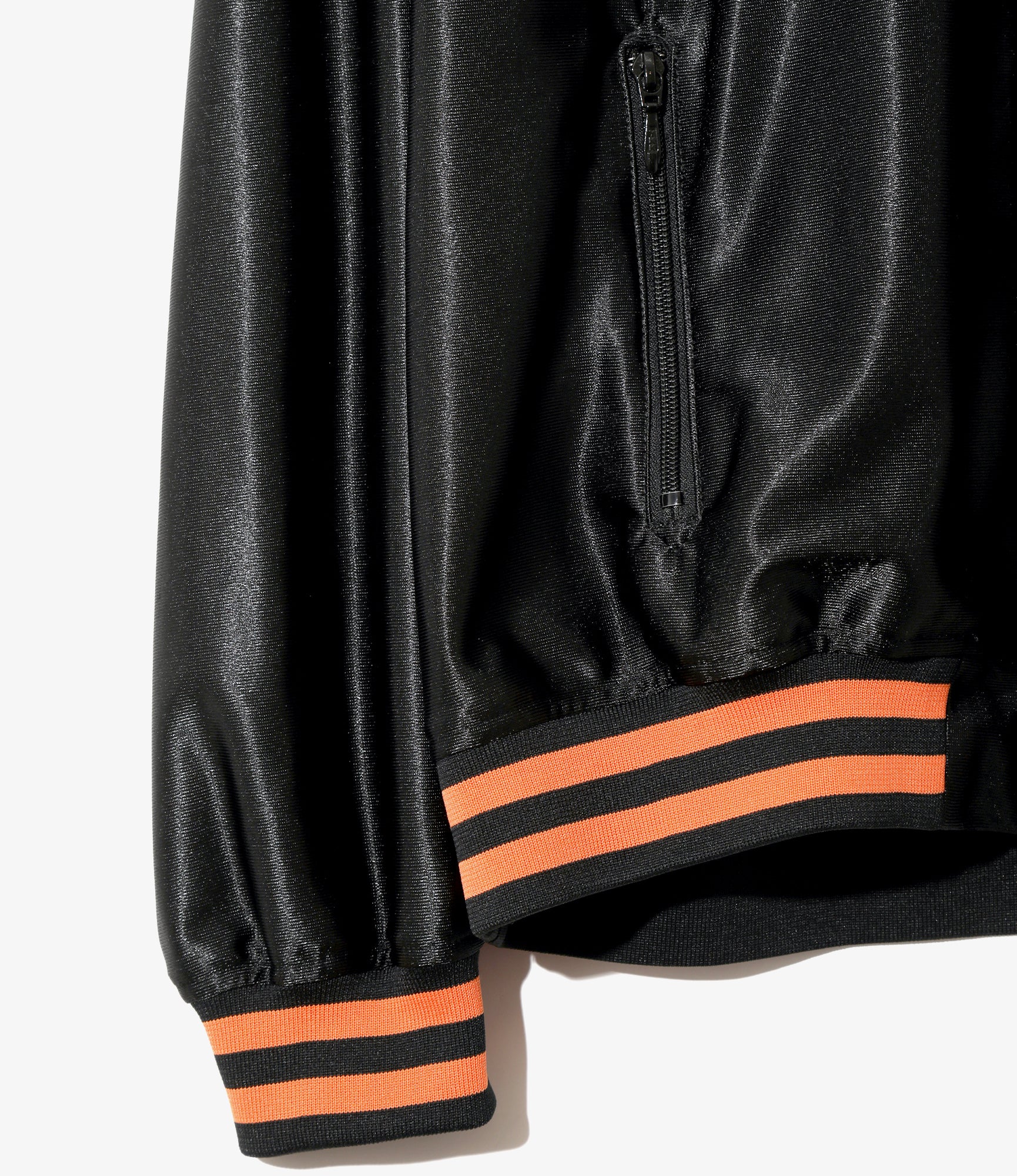 Track Jacket – Black Tricot Sateen