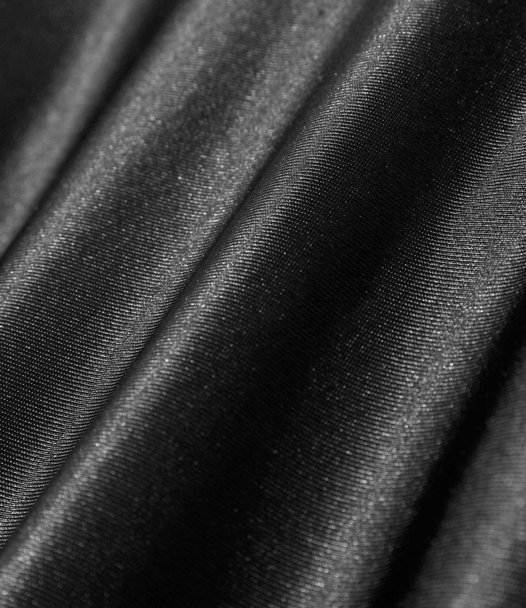 Track Jacket – Black Tricot Sateen