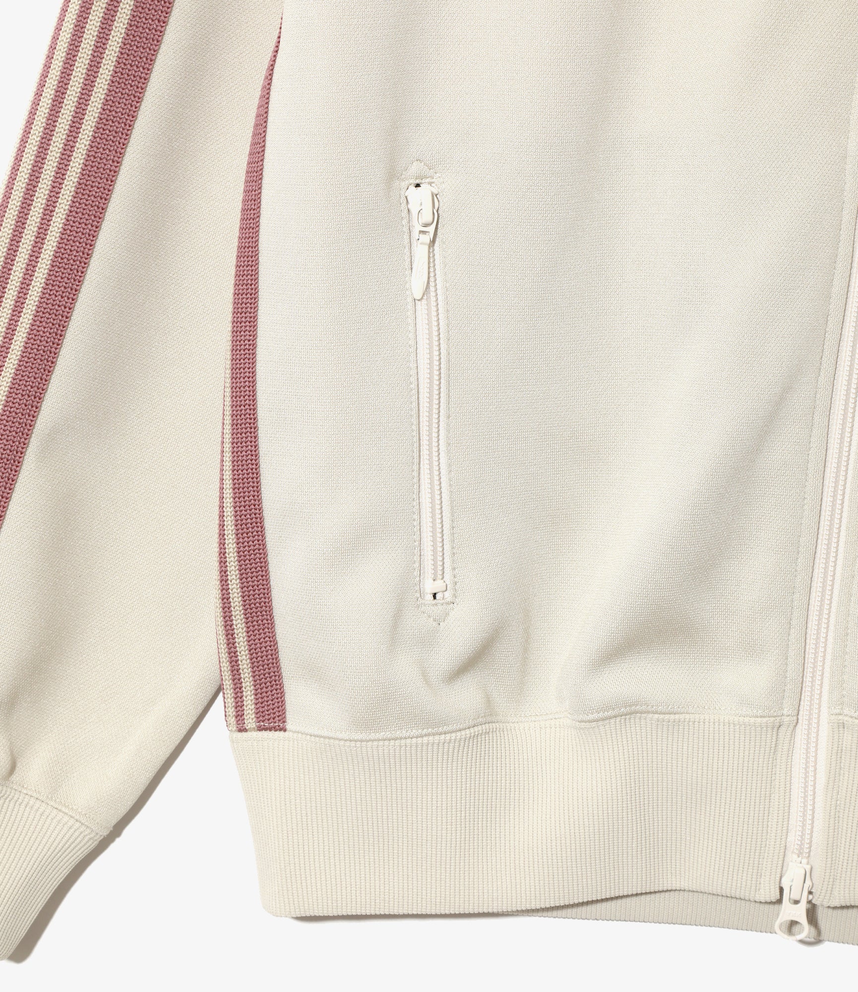 Track Jacket – Ivory Smooth Polyester