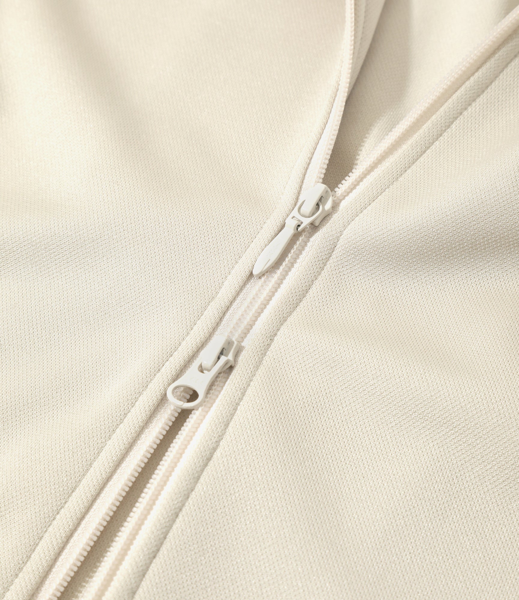 Track Jacket – Ivory Smooth Polyester