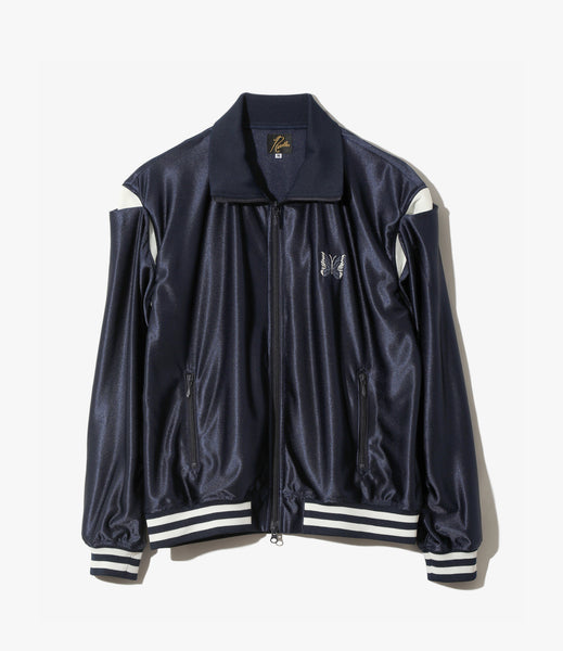 トップス UNION x NEEDLES WINDBREAK TRACK JACKET Track Jacket – Navy Tricot Sateen | Needles | Nepenthes London