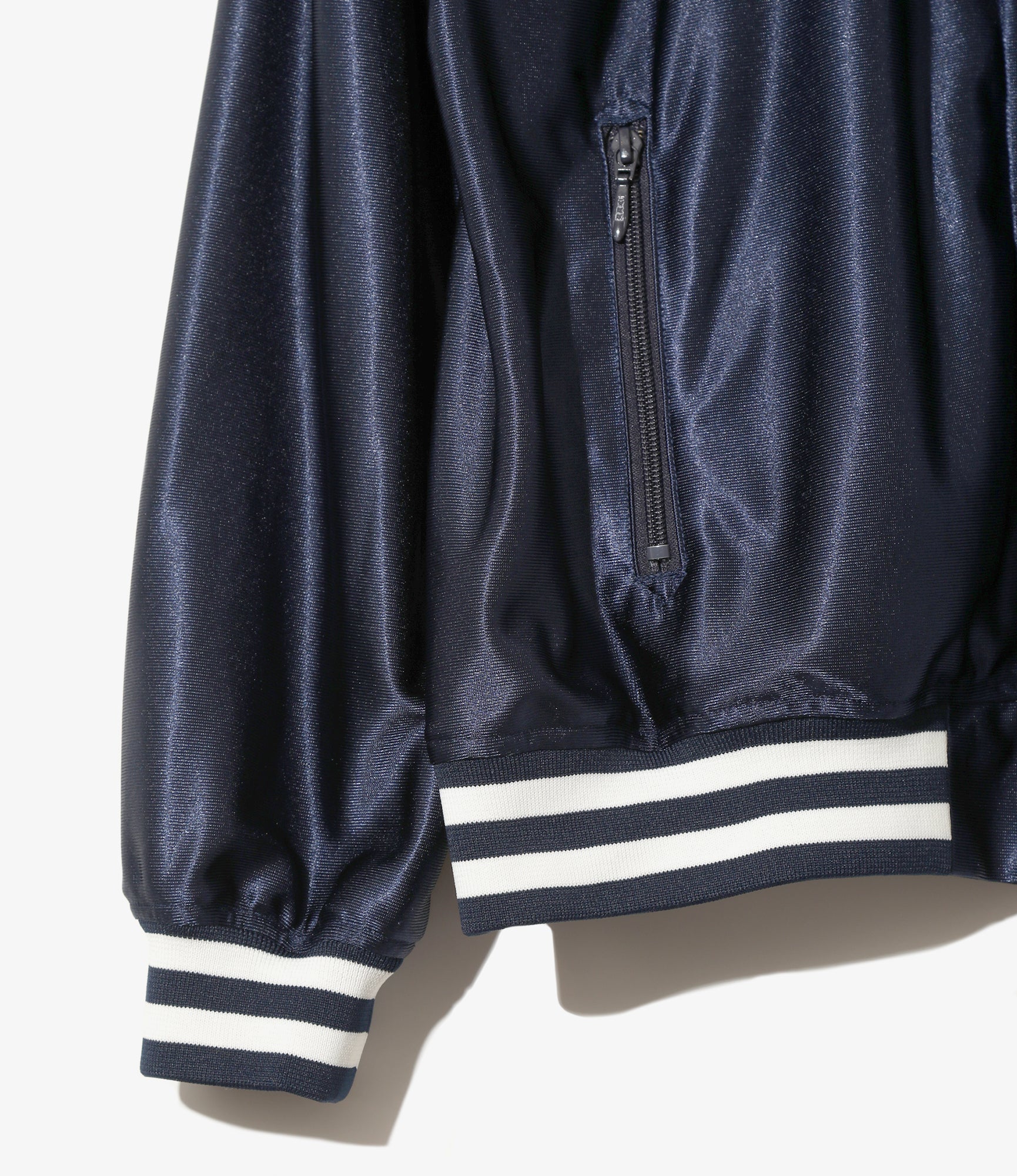 Track Jacket – Navy Tricot Sateen