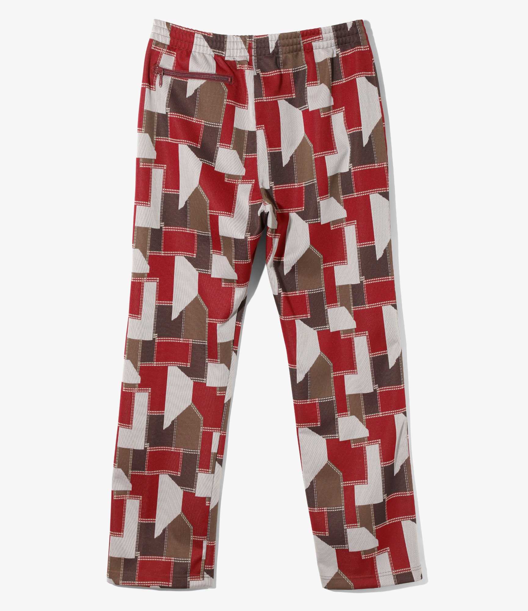 Track Pant - Red Patchwork Jacquard