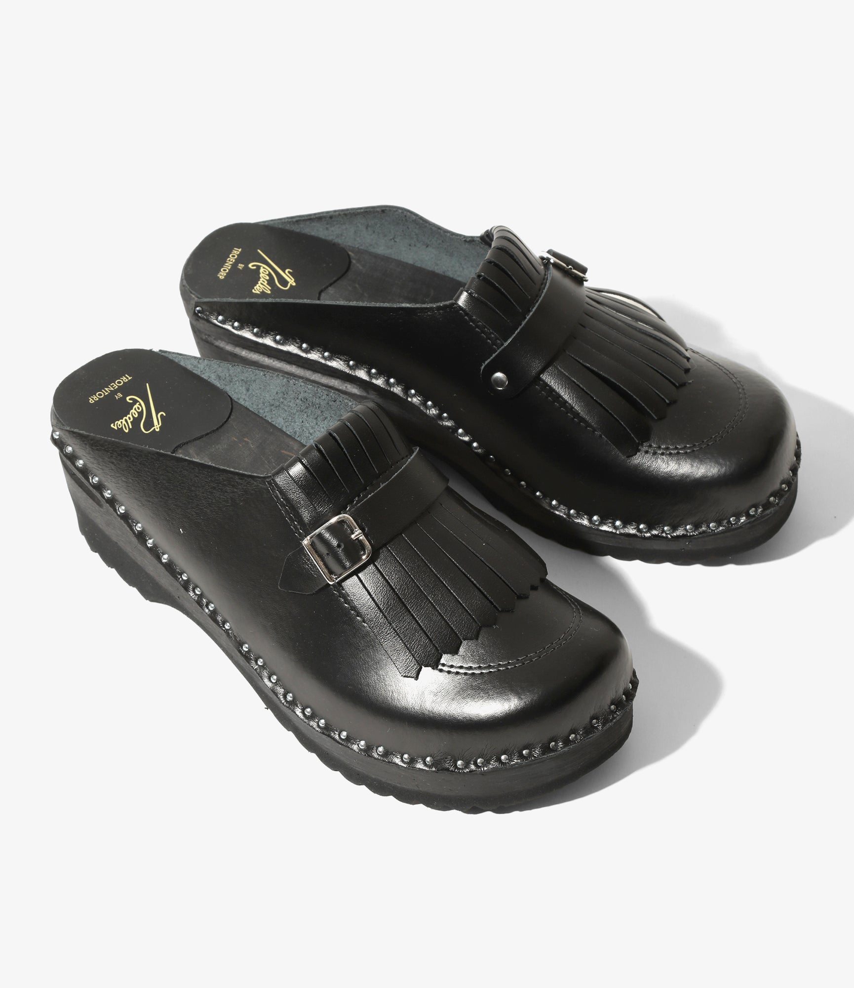 Kilt & Strap 'Monet' Clog – Black Leather