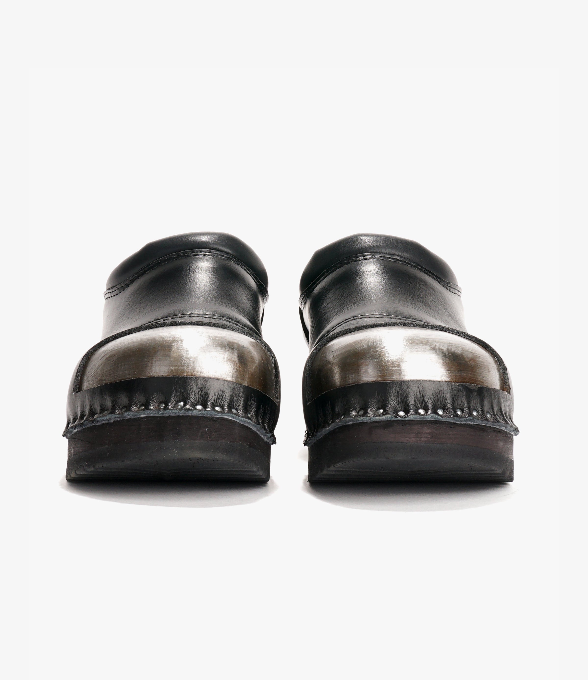 Steel Toe 'Picasso' Clog – Black Leather