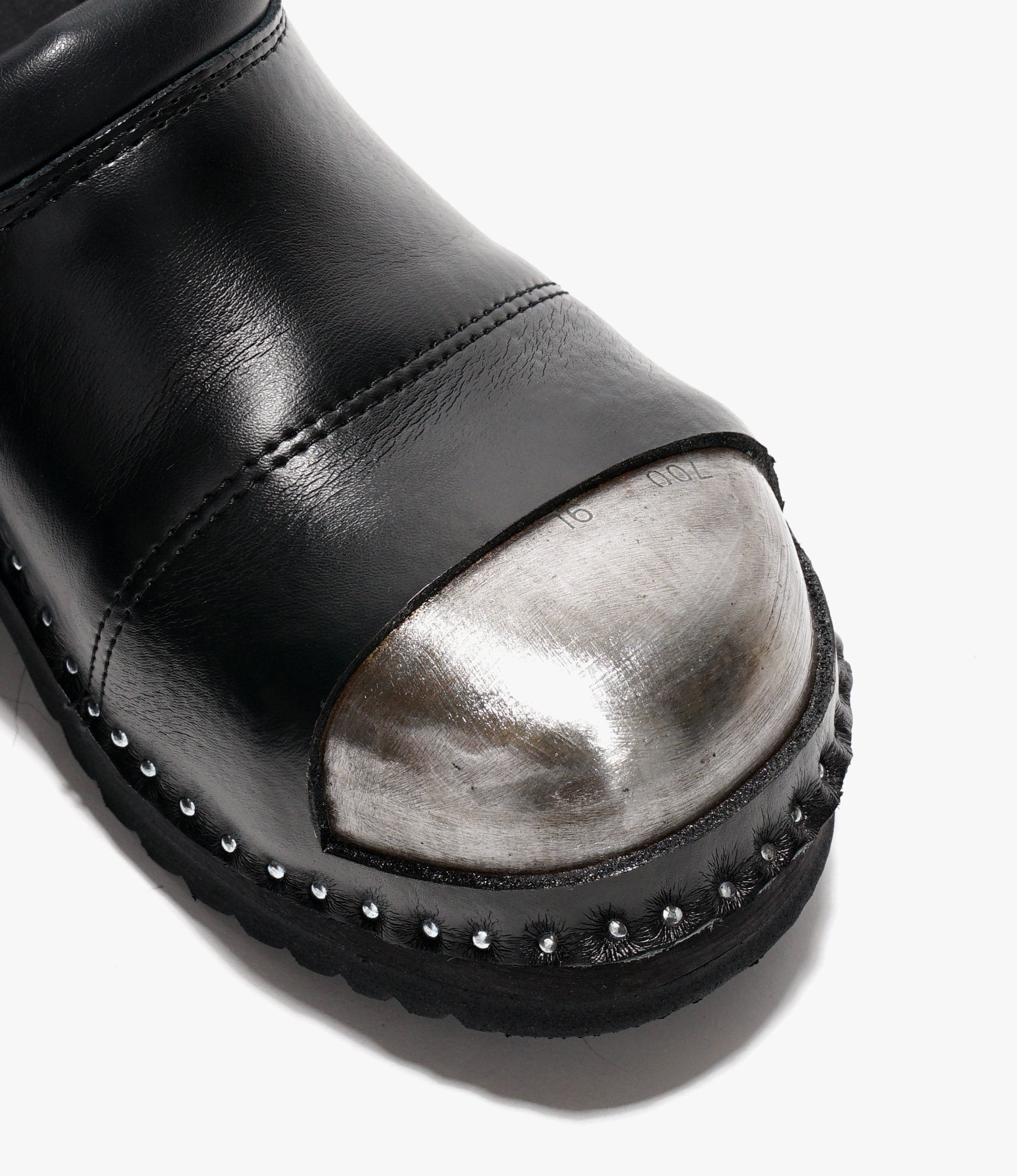 Steel Toe 'Picasso' Clog – Black Leather