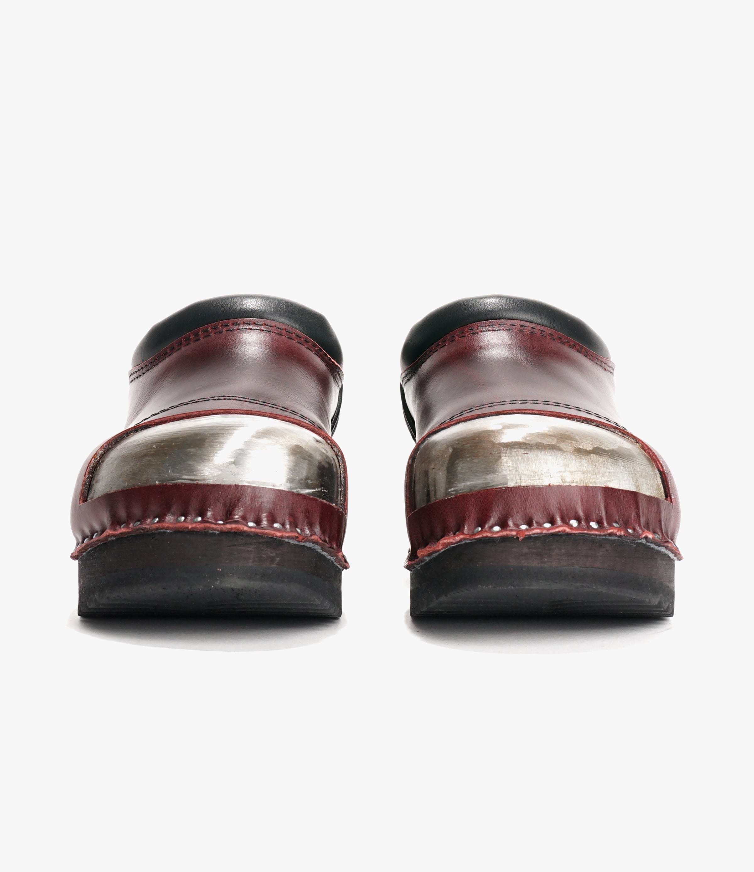 Steel Toe 'Picasso' Clog – Bordeaux Leather