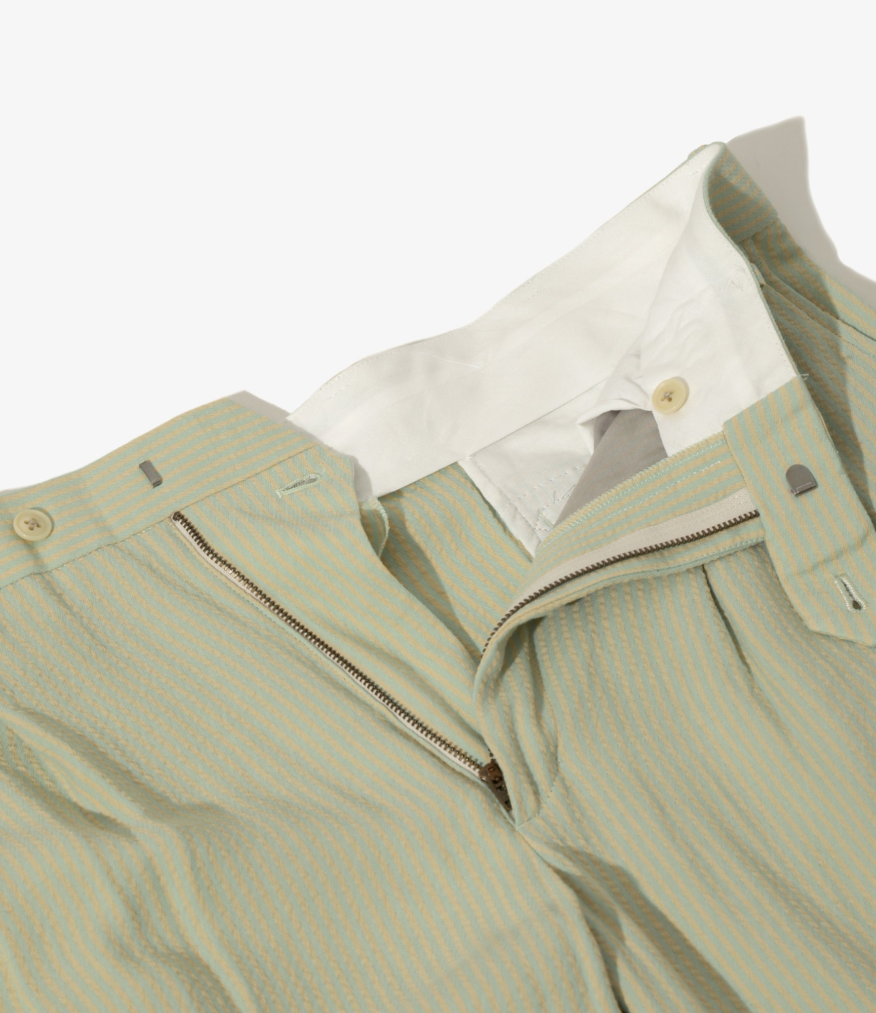 Two-Tuck Trouser – Ecru Striped Kersey