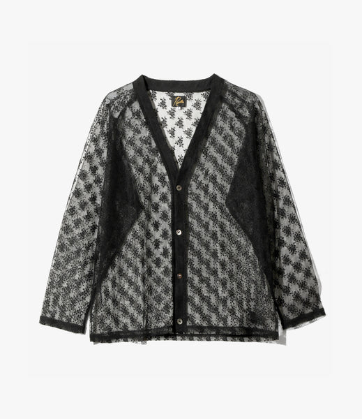 Needles-V-Neck-Cardigan-Black-