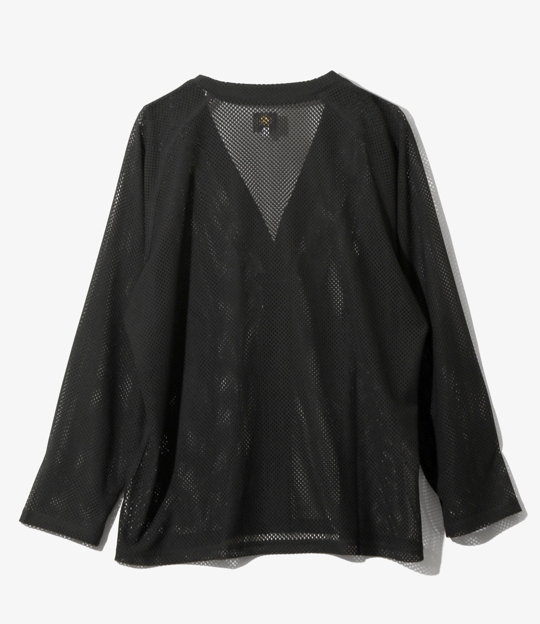 V-Neck Cardigan – Black Geometric Raschel Lace