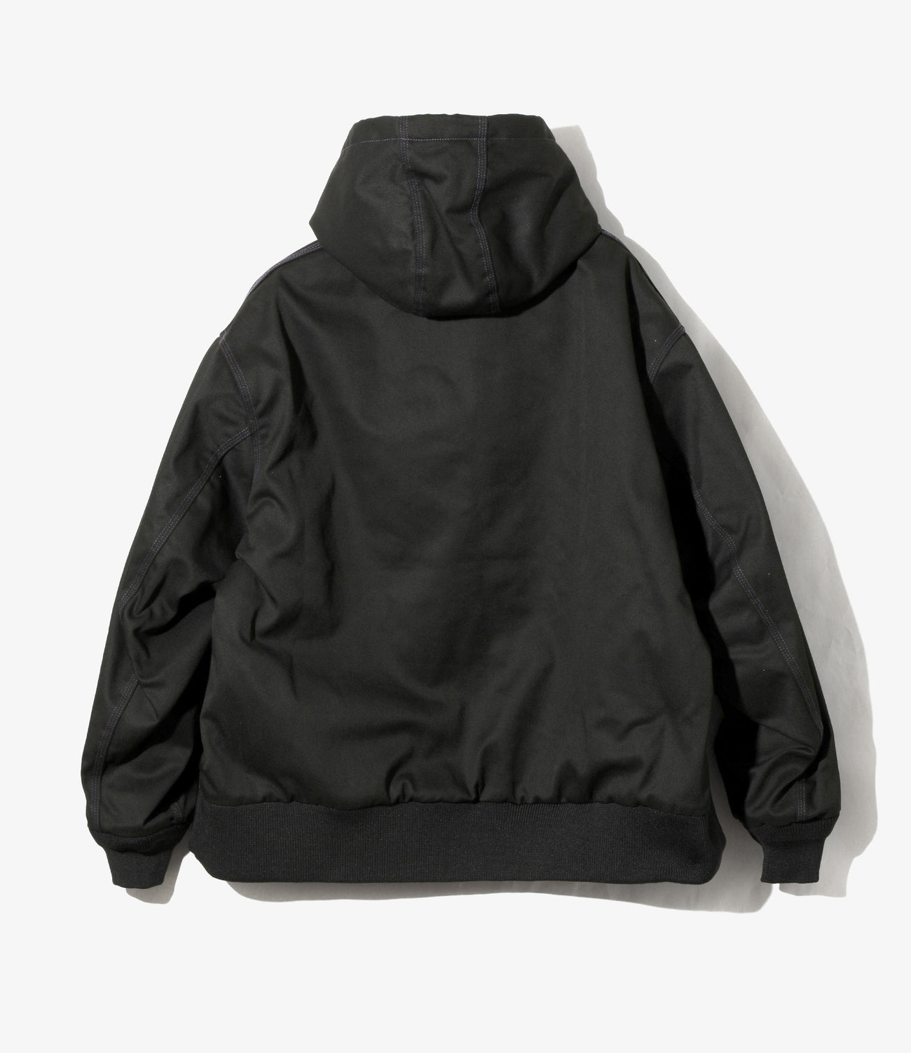 Zipped Work Hoodie – Black Twill