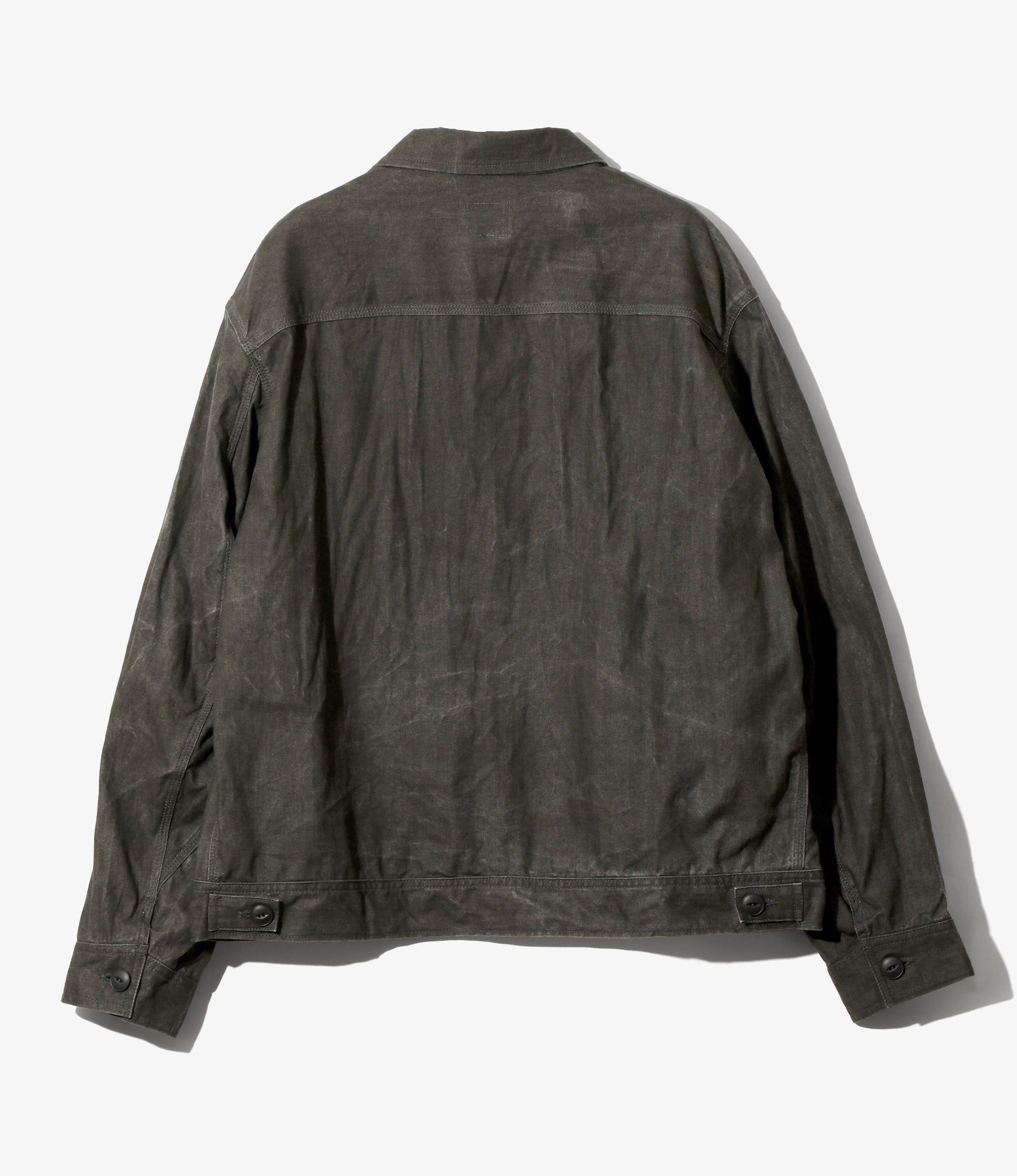 Zipped Work Jacket – Black Sumi-Dyed Canvas
