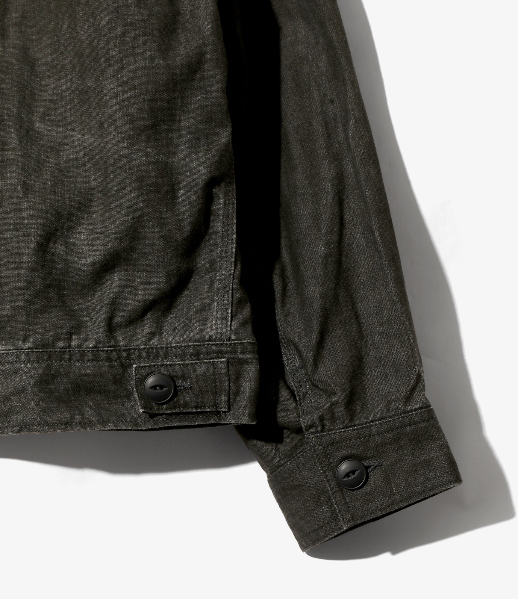 Zipped Work Jacket – Black Sumi-Dyed Canvas