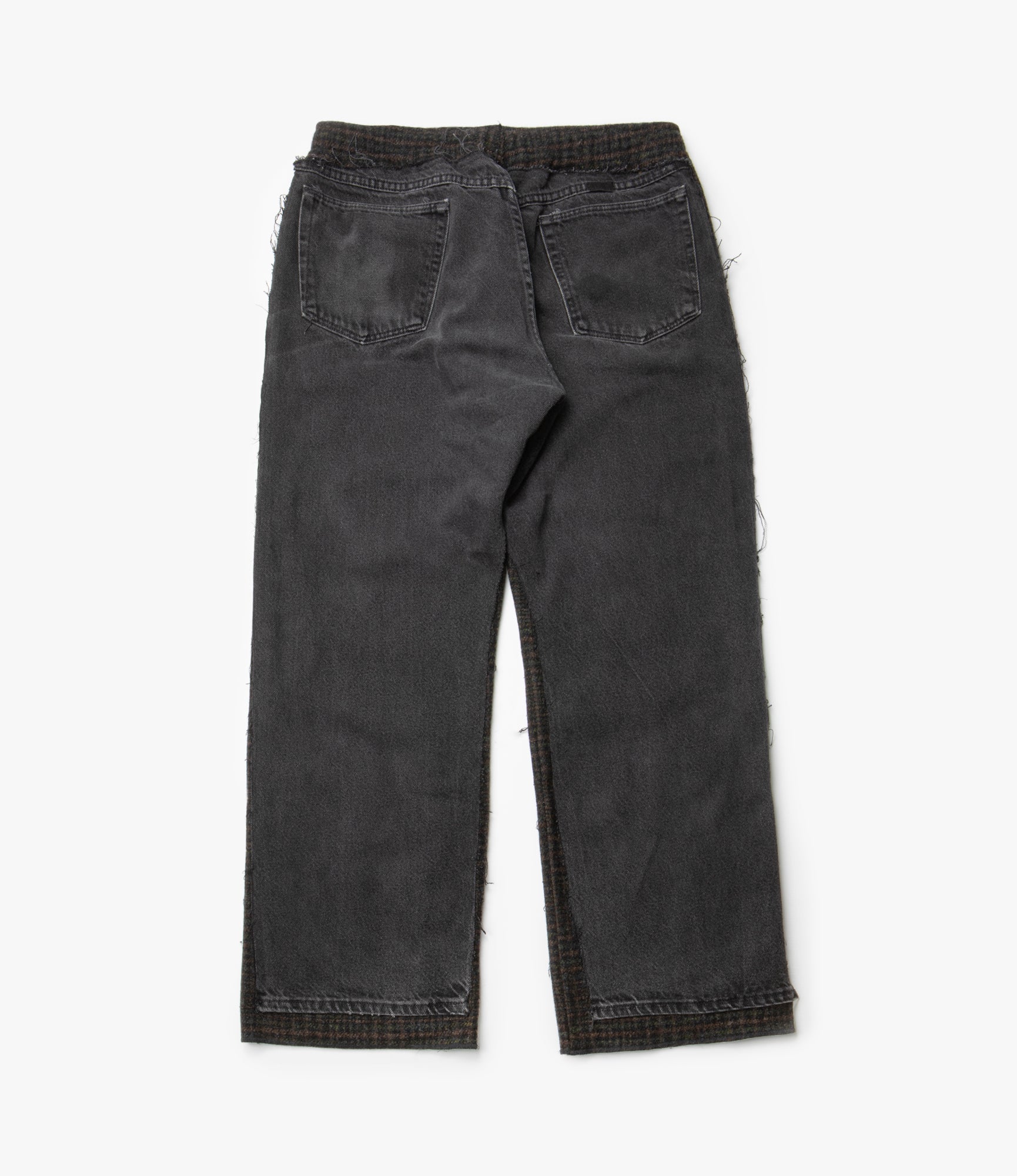 Covered Pant – Black Denim / Glen Plaid Wool