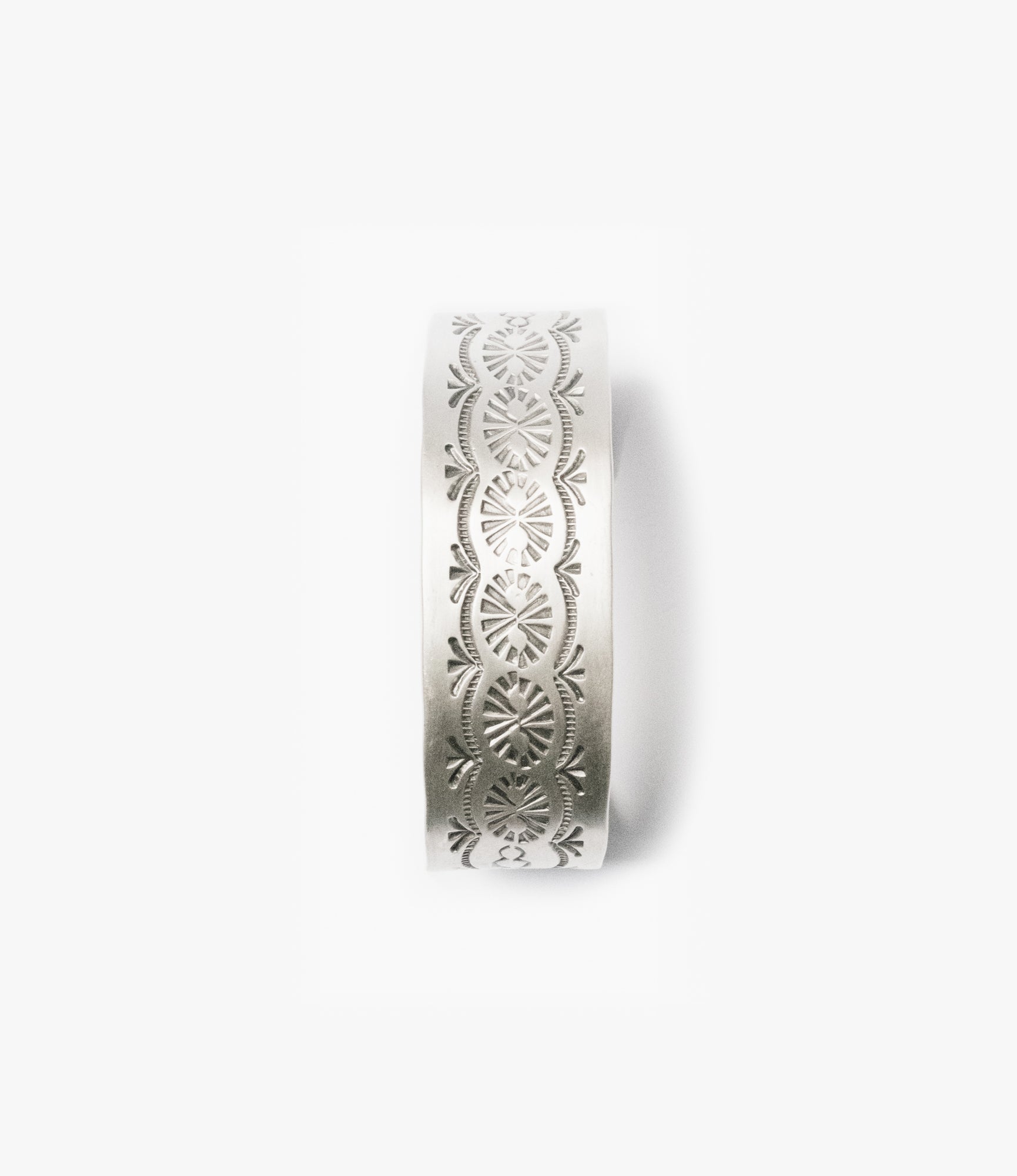 Large Navajo Cuff One – Sterling Silver