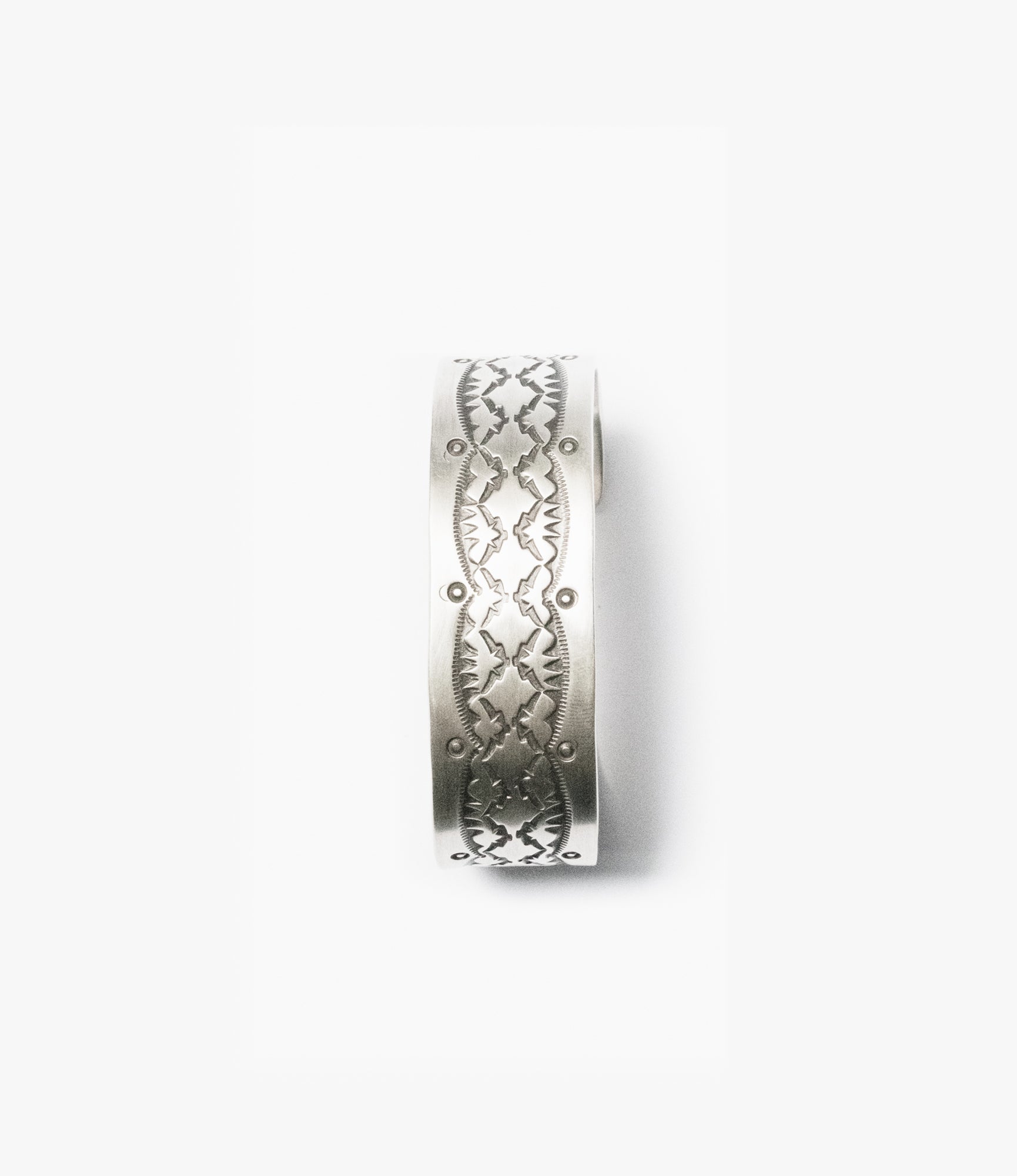 Large Navajo Cuff Two – Sterling Silver