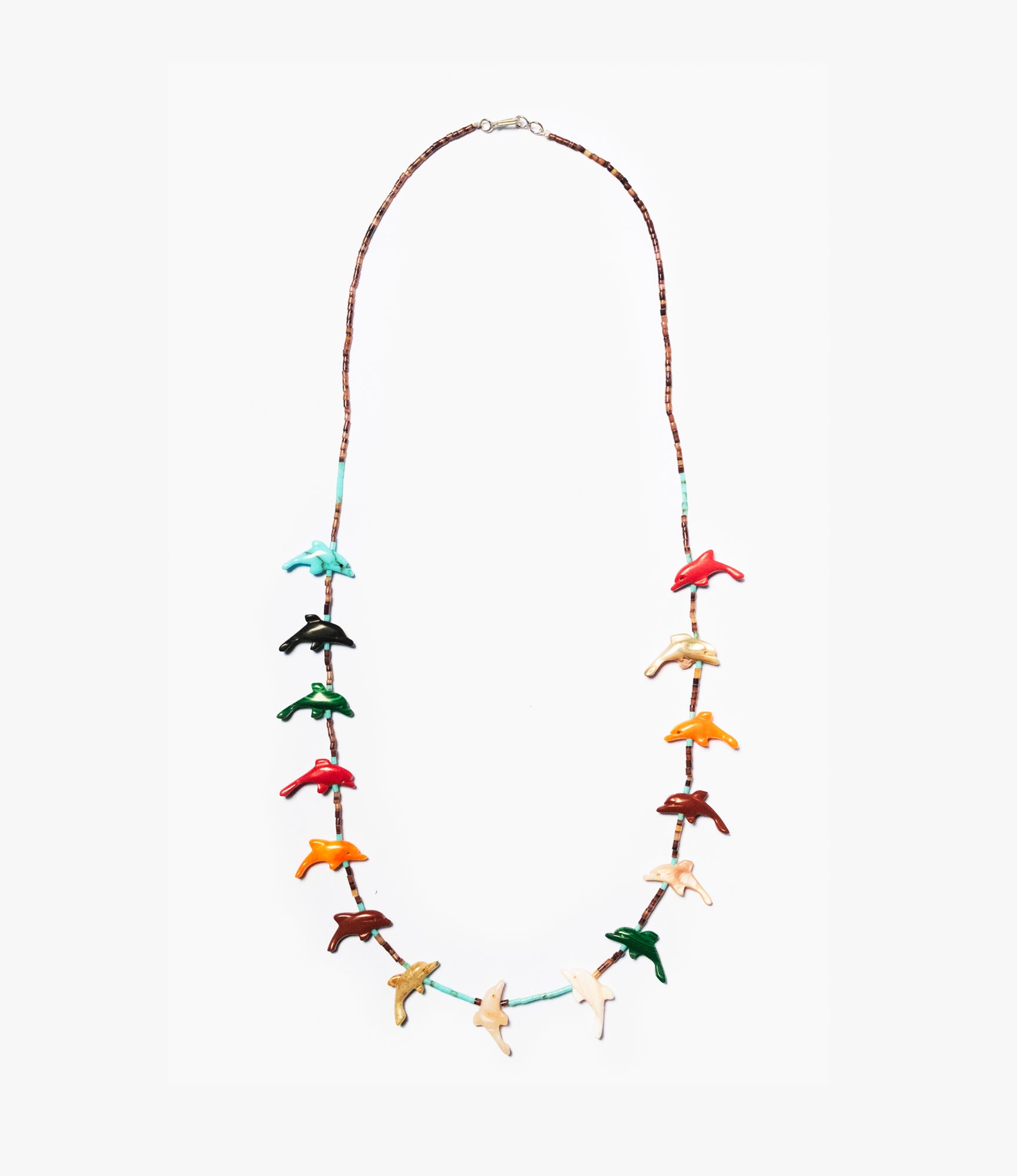 Zuni Carved Dolphin Necklace