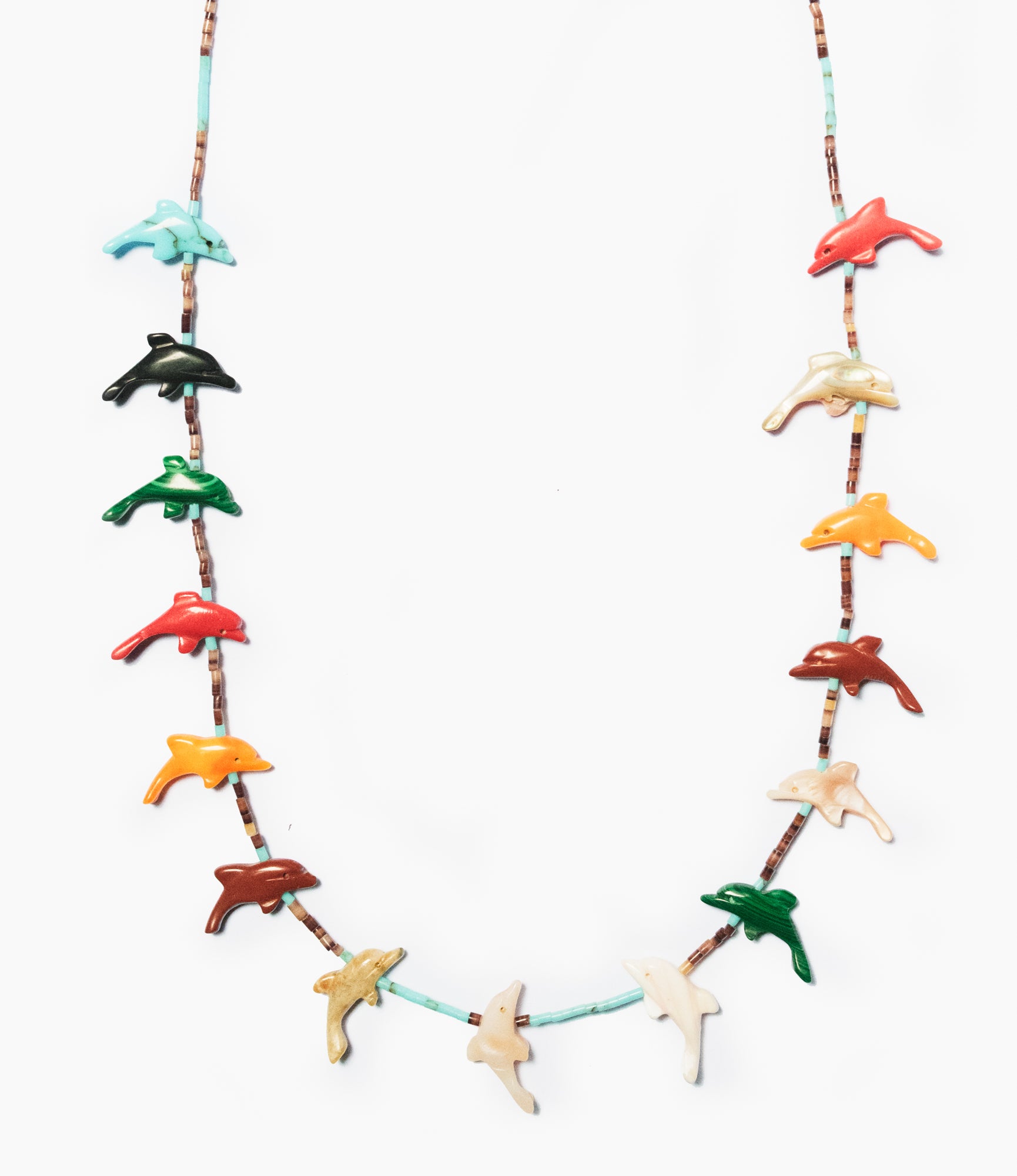 Zuni Carved Dolphin Necklace