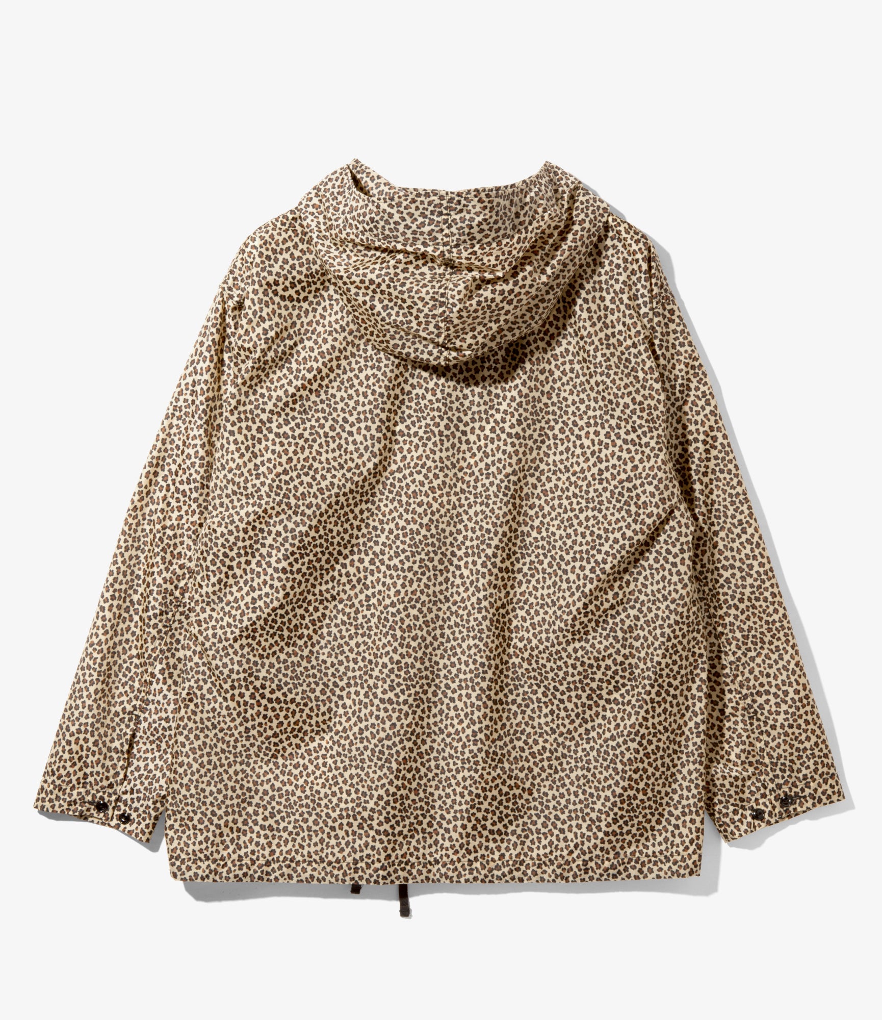 Engineered Garments Cagoule Shirt - Khaki Nylon Leopard Print