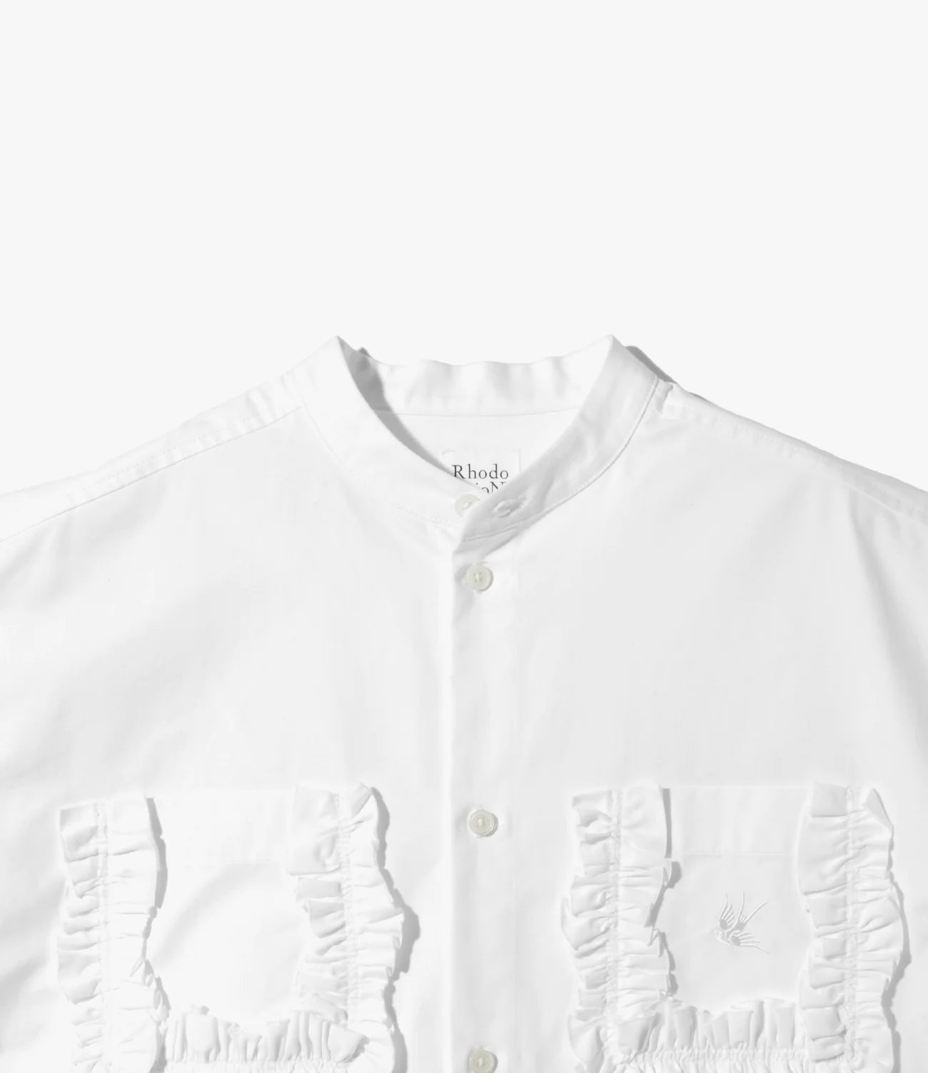 RhodolirioN Frill Shirt - Typewriter - White