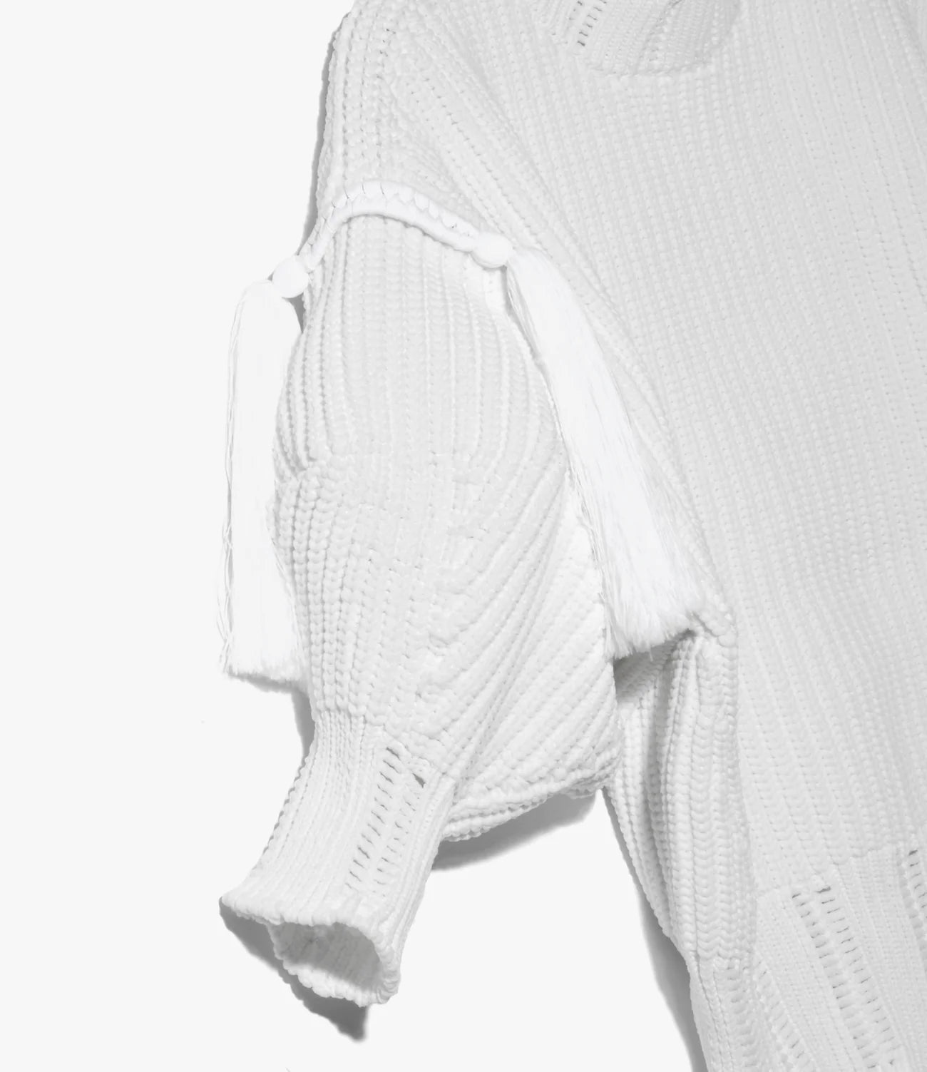 RhodolirioN Fringe Puff Sleeve - White – RhodolirioN – Nepenthes London