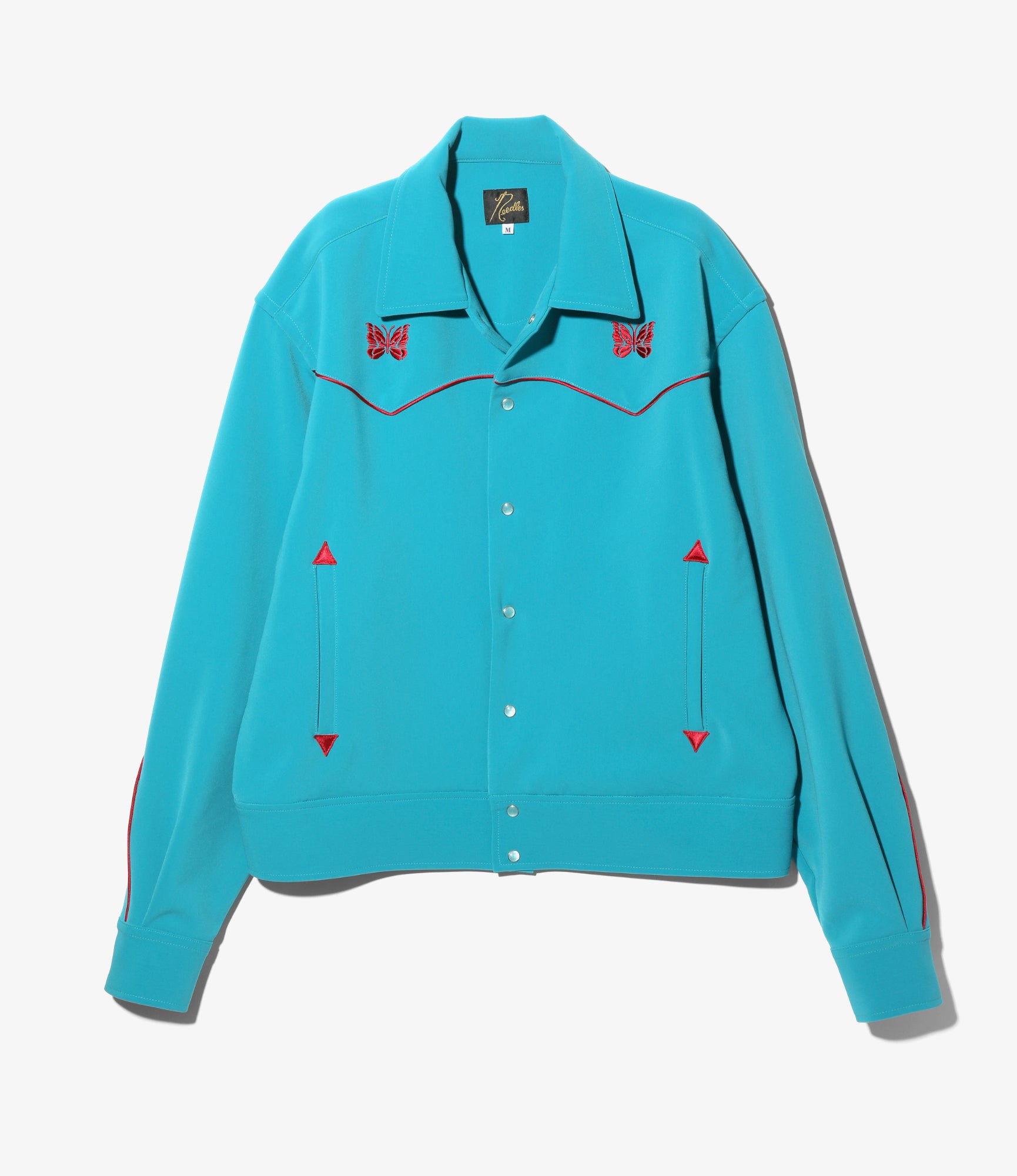 Needles Piping Cowboy Jacket - PE/PU Double Cloth - Turquoise