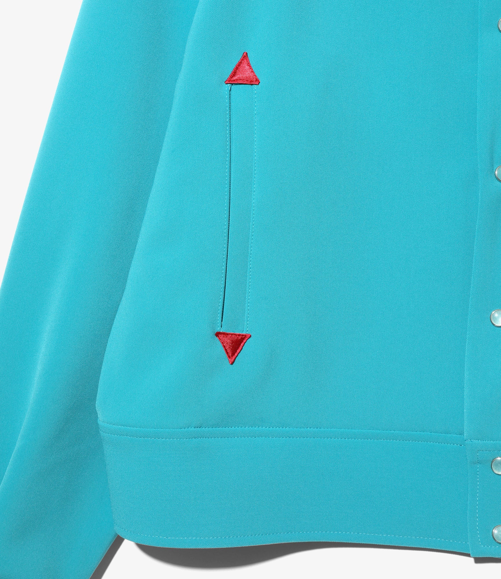 Needles Piping Cowboy Jacket - PE/PU Double Cloth - Turquoise