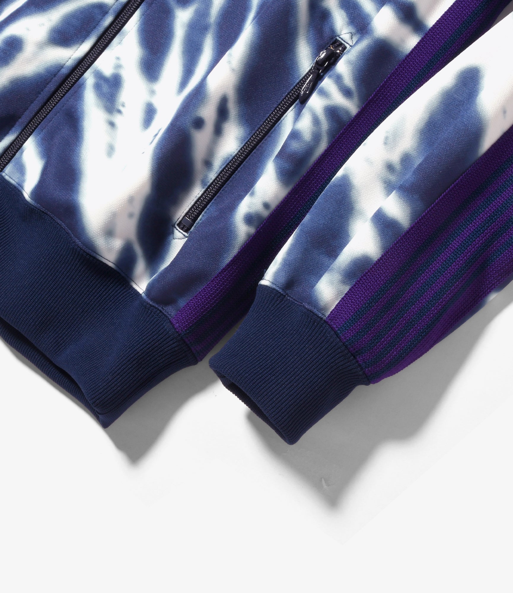 Needles Track Jacket - Poly Smooth - Tie Dye Printed - Navy