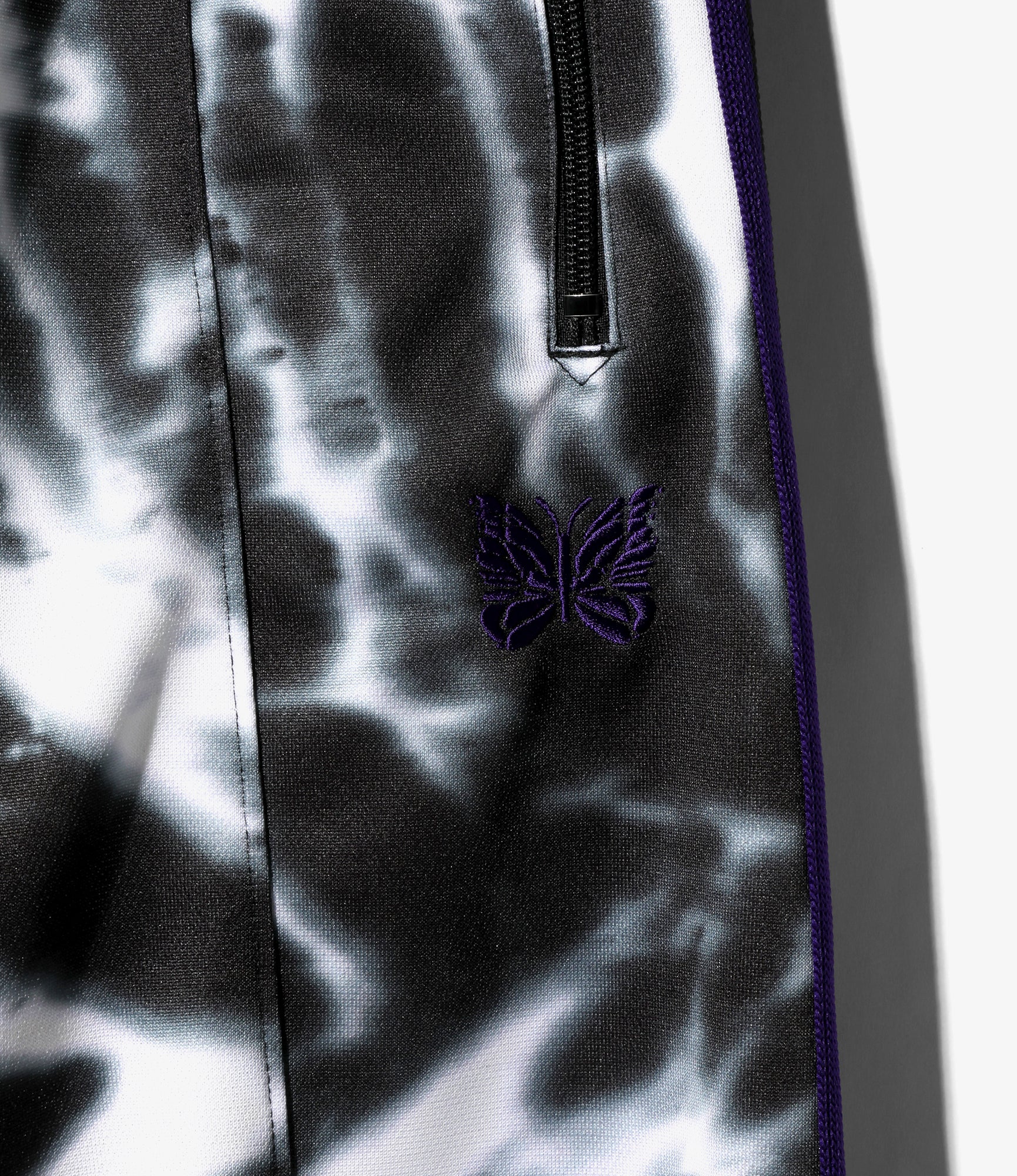 Needles H.D. Track Pant - Poly Smooth / Tie Dye Printed – Black