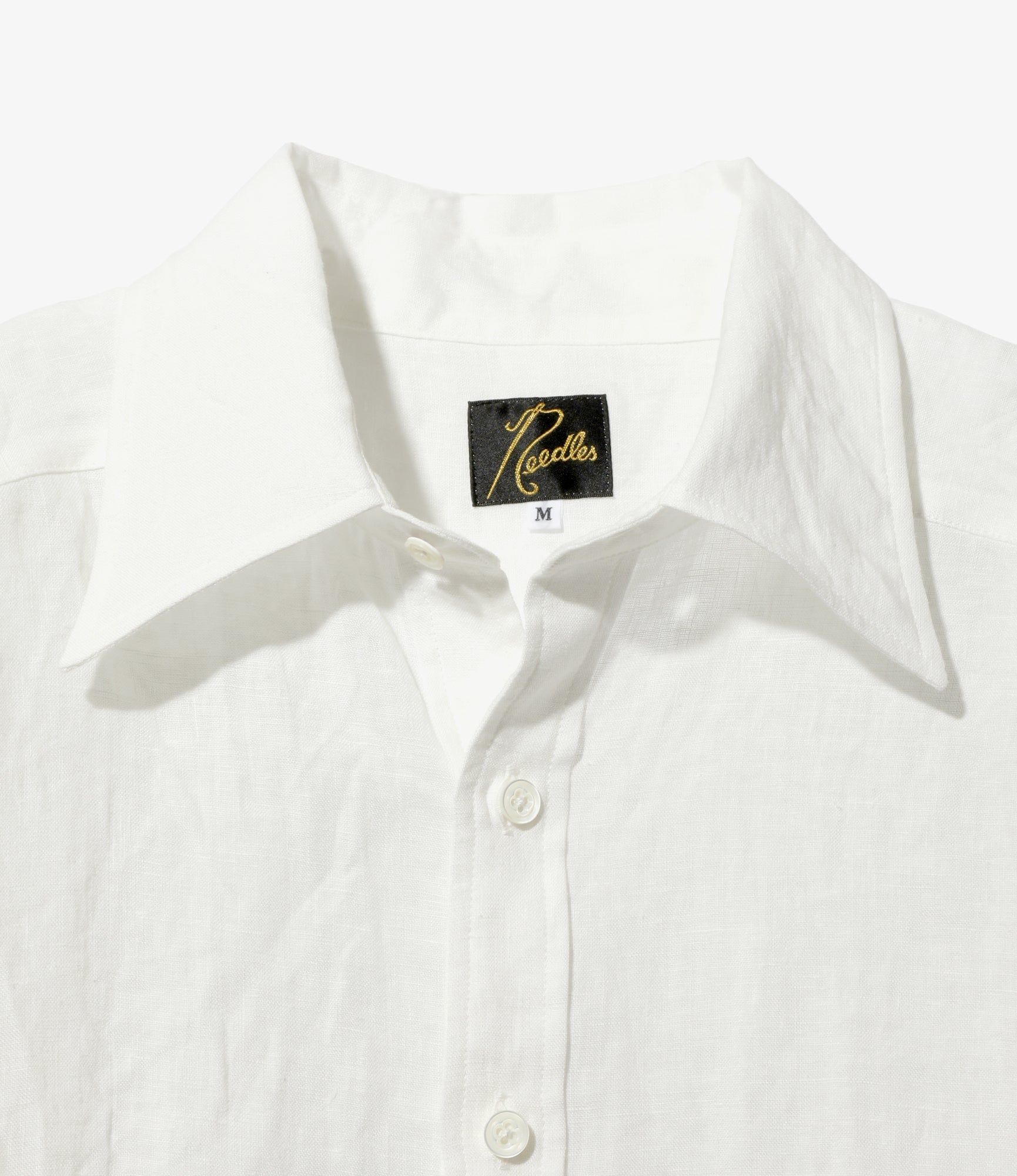 Needles Regular Collar EDW Shirt - Linen Canvas - Off White