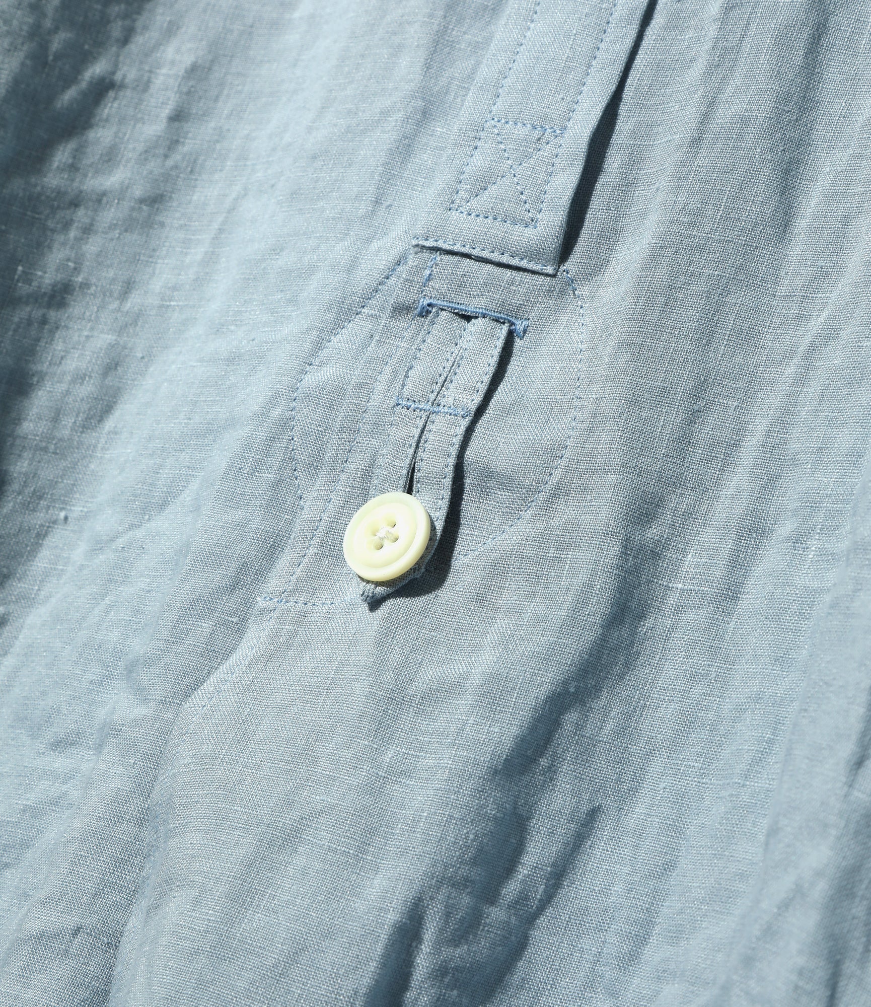 Needles Regular Collar EDW Shirt - Linen Canvas  - Sax