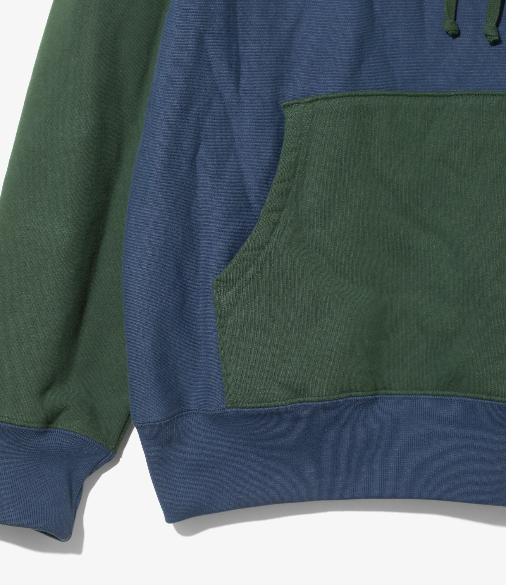 Dark Blue/Green Standard Hooded Sweatshirt