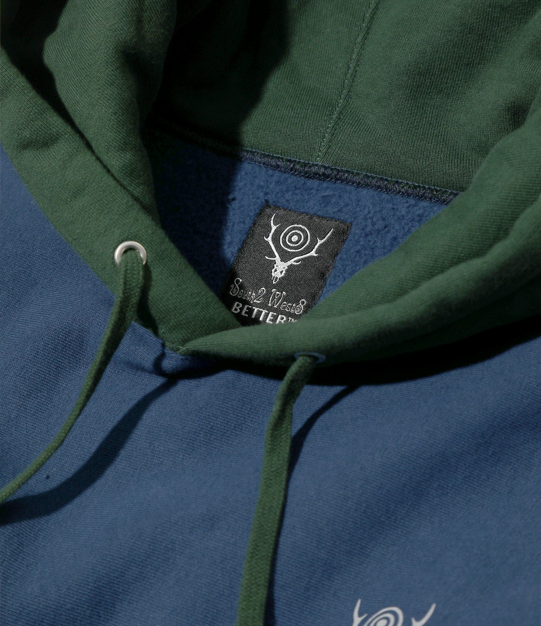 Dark Blue/Green Standard Hooded Sweatshirt