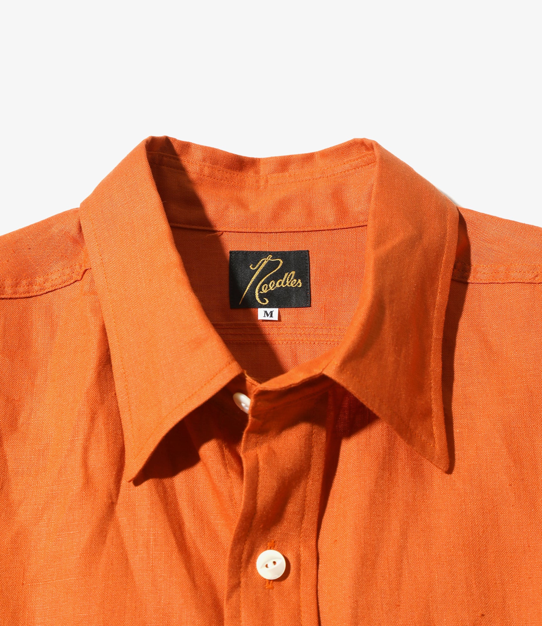 Needles Work Shirt - Linen Canvas - Orange