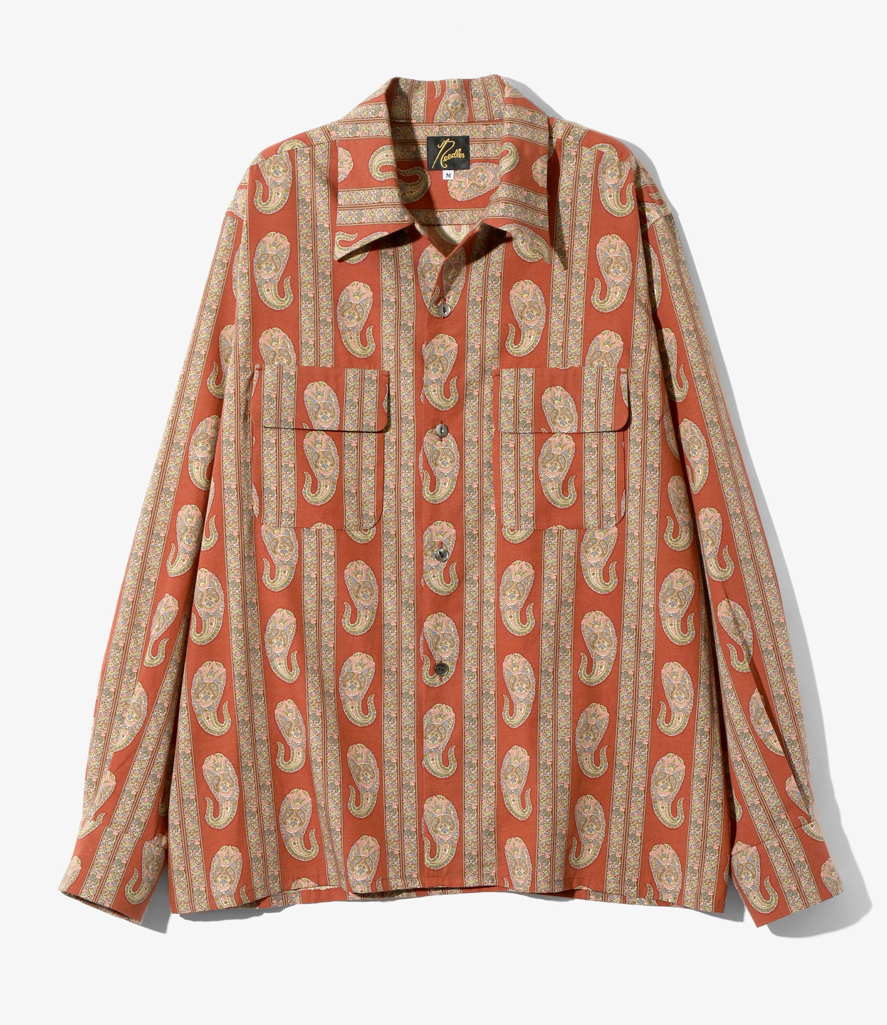 Needles Classic Shirt - R/C Lawn Cloth / Paisley Printed - Brick