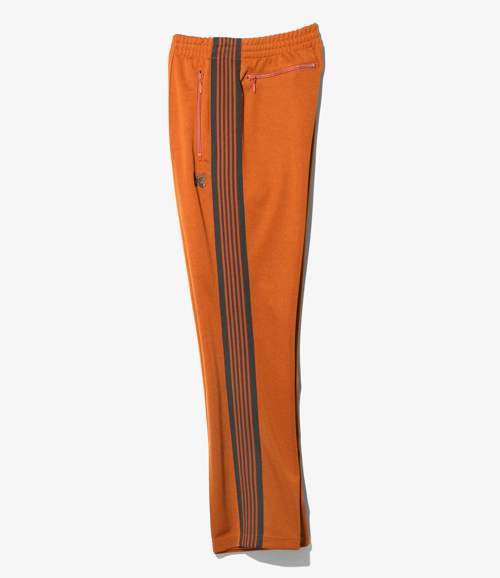 Needles Narrow Track Pant - Poly Smooth - Rust