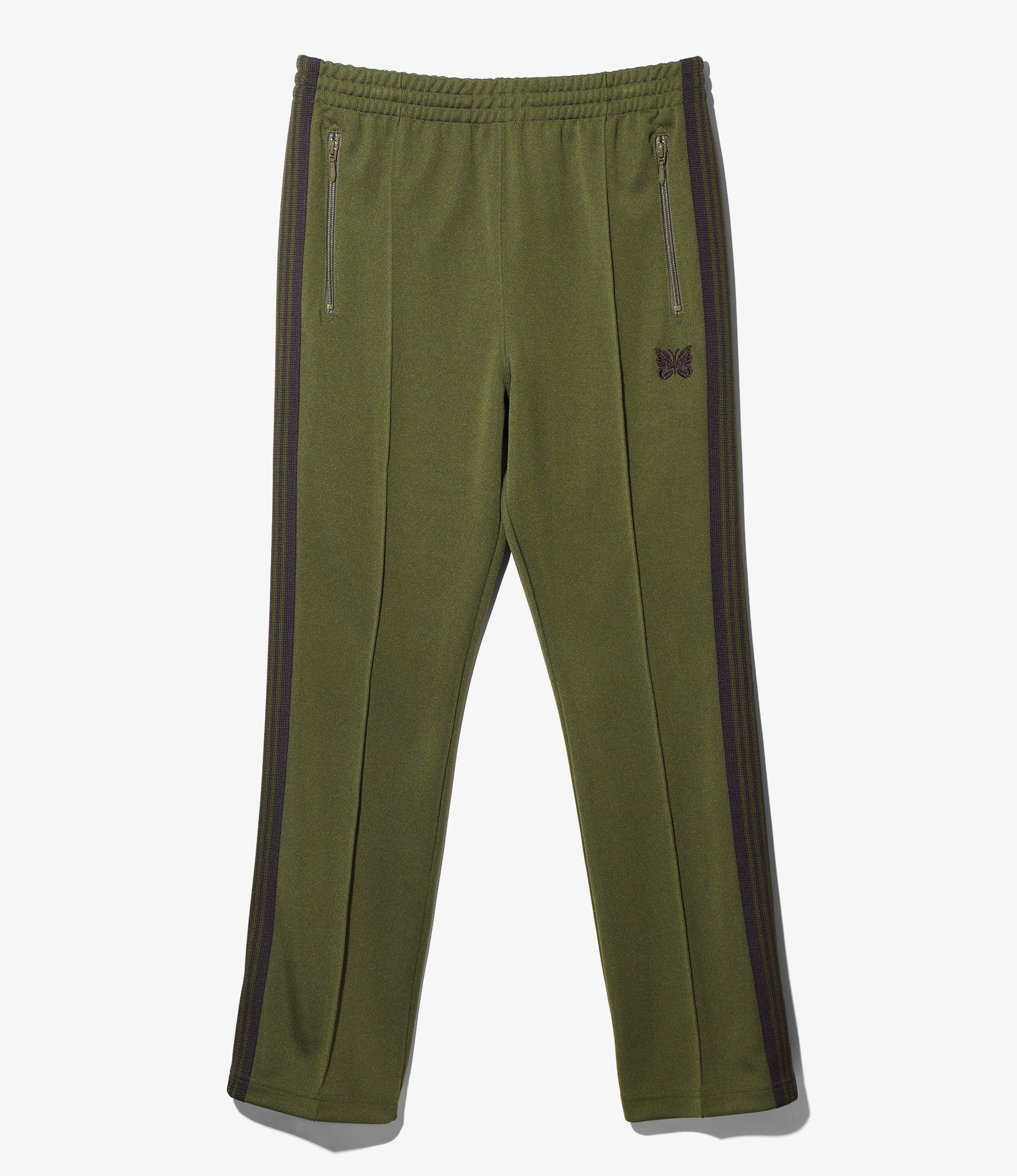 Needles Narrow Track Pant - Poly Smooth - Olive