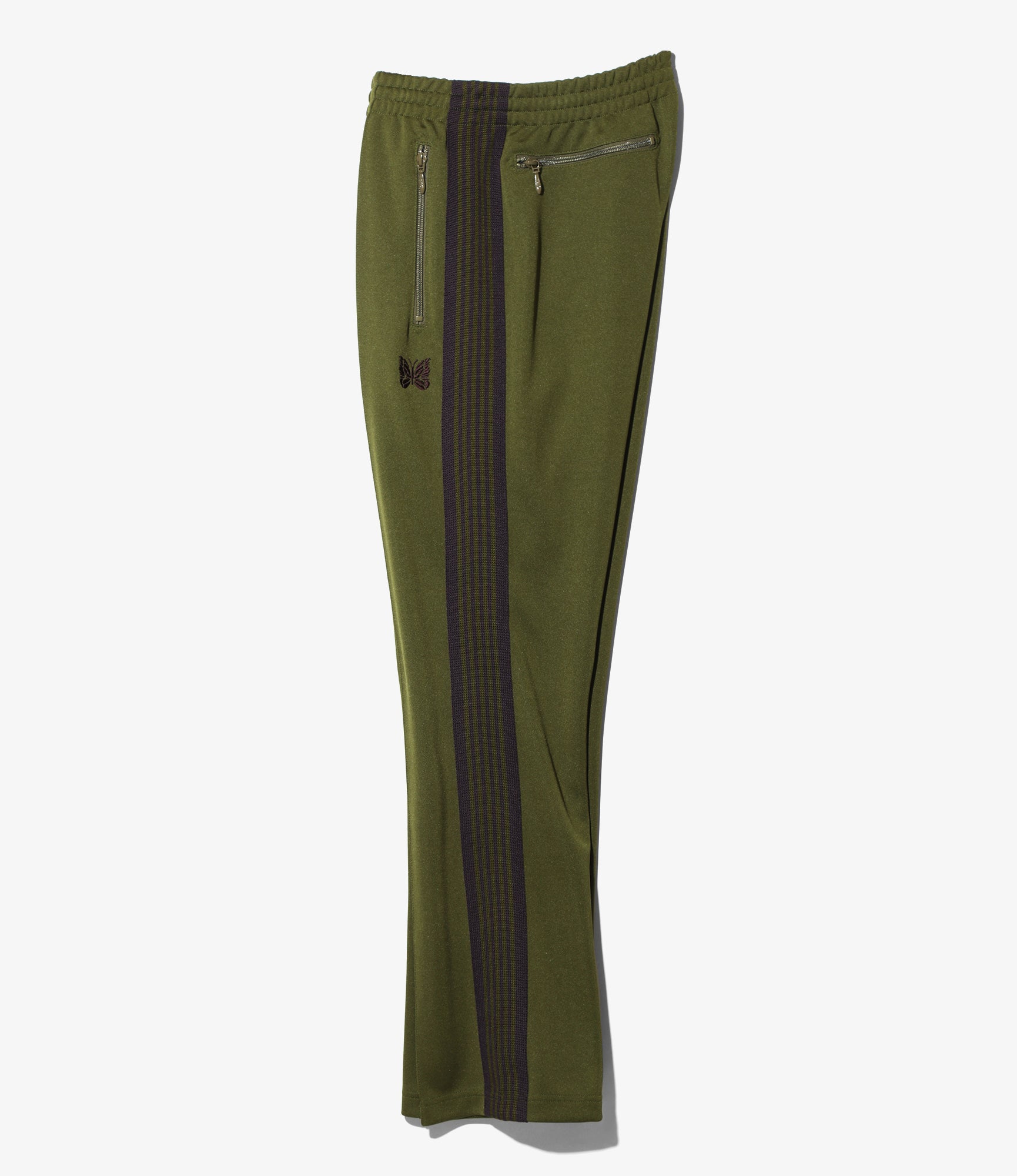 Needles Narrow Track Pant - Poly Smooth - Olive