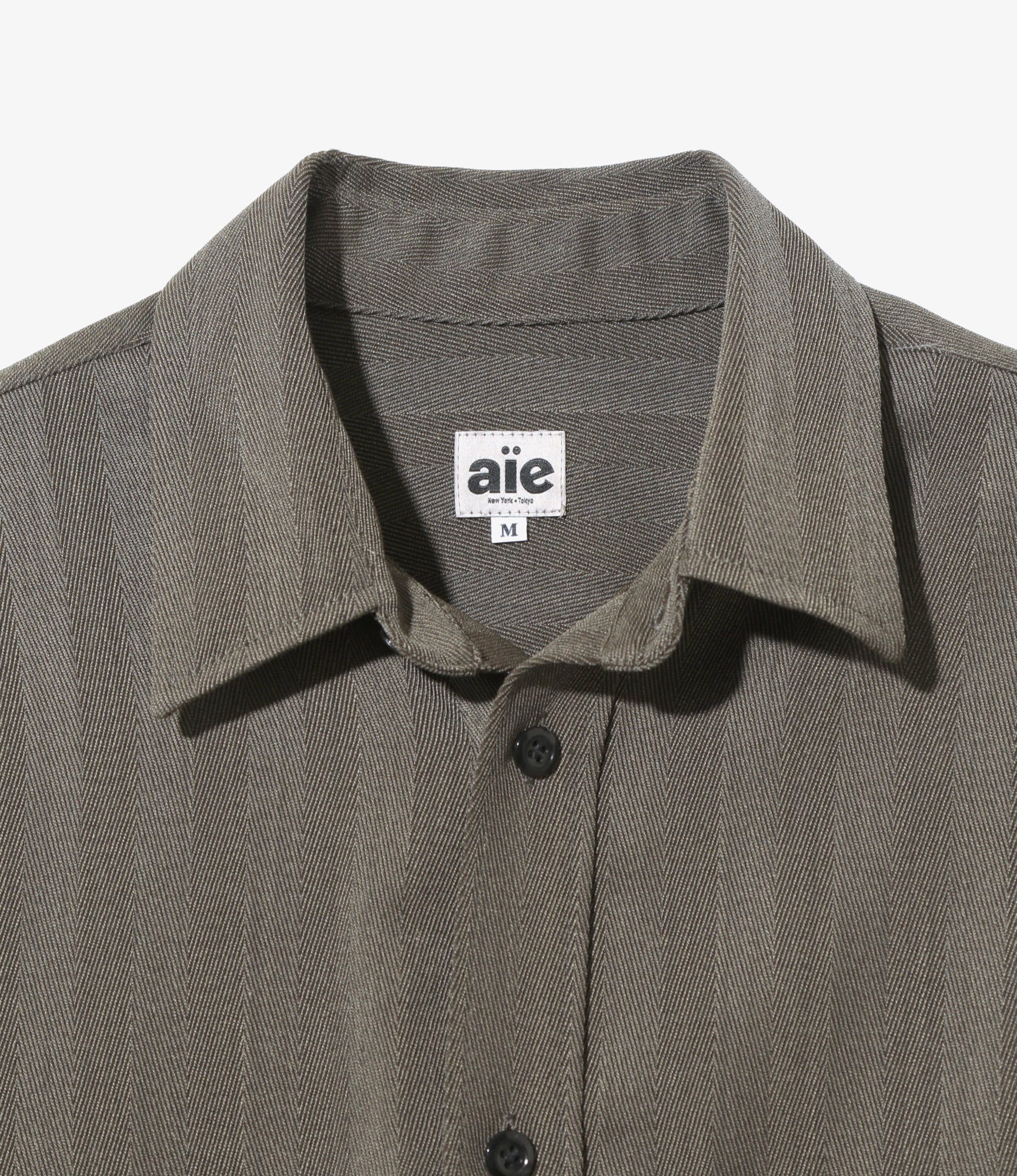 AIE BTG Shirt - PE/W Herringbone - Charcoal