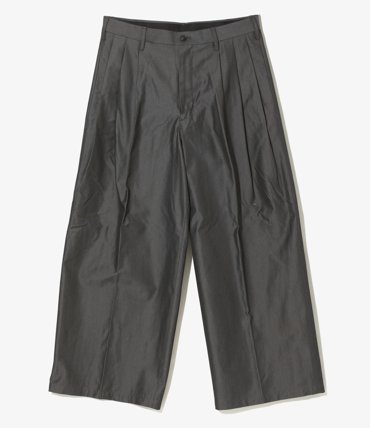 AIE Tucked Wide Pant - Cotton Gabardine - Charcoal | Nepenthes London